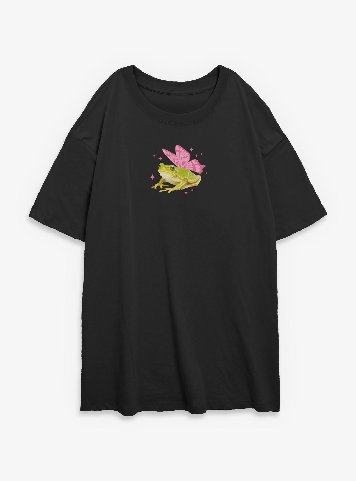 Frog Butterfly Wings Girls Oversized T-Shirt Hot Topic Exclusive, , hi-res