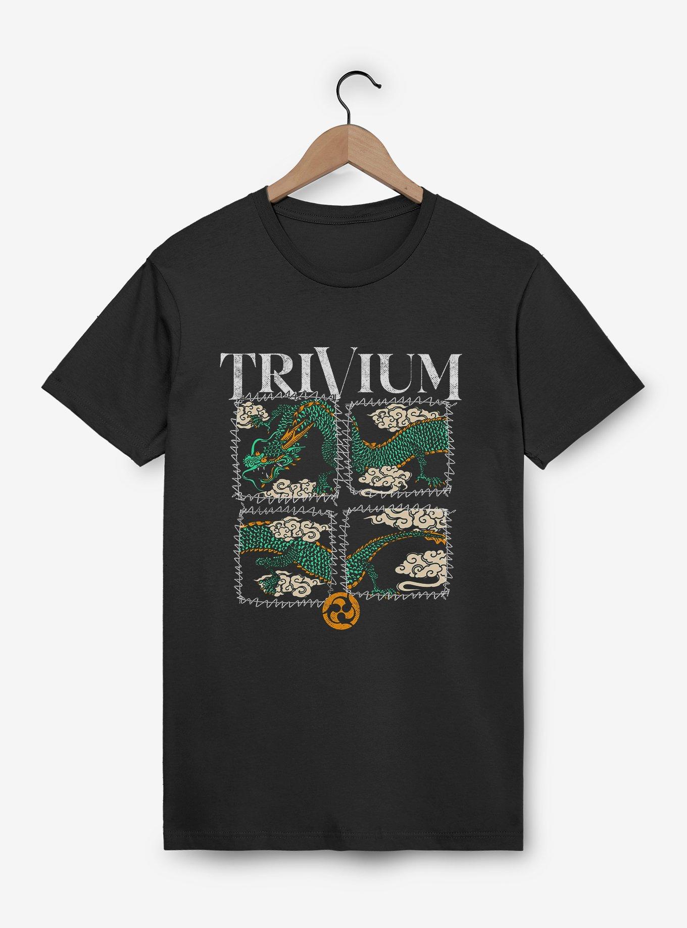 Trivium Dragon Squares T-Shirt, , hi-res
