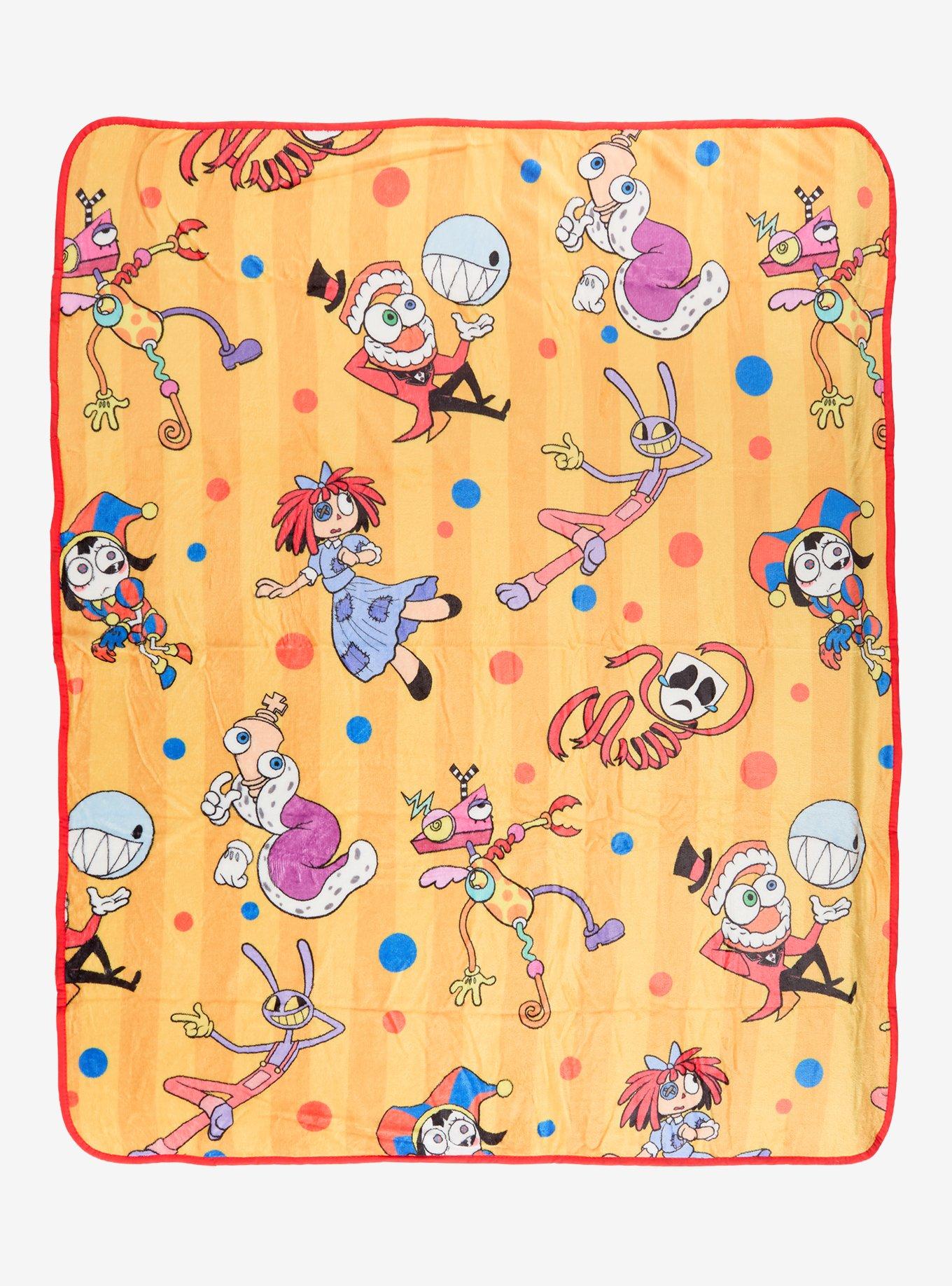 The Amazing Digital Circus Stripe Throw Blanket