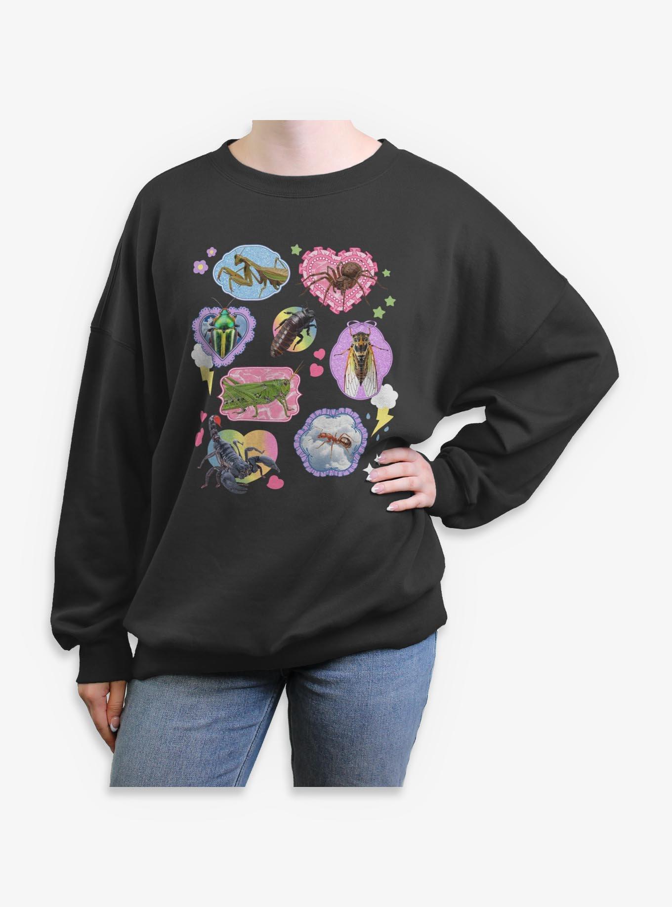 Creepy Cutie Bugs Womens Oversized Sweatshirt Box Lunch Exclusive