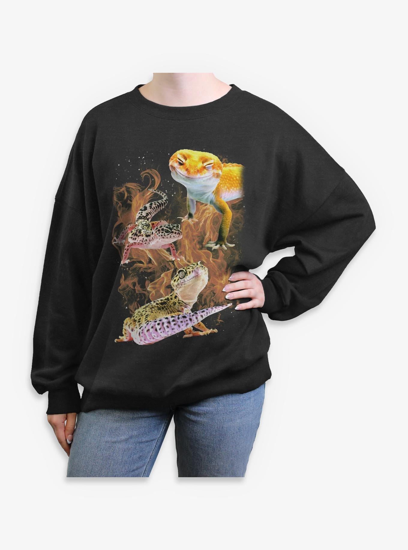 Bizarre Flaming Lizards Womens Oversized Sweatshirt Box Lunch Exclusive