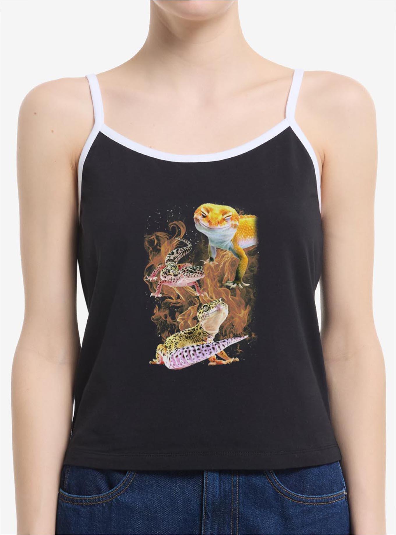 Bizarre Flaming Lizards Womens Cami Box Lunch Exclusive, BLACK, hi-res view 1