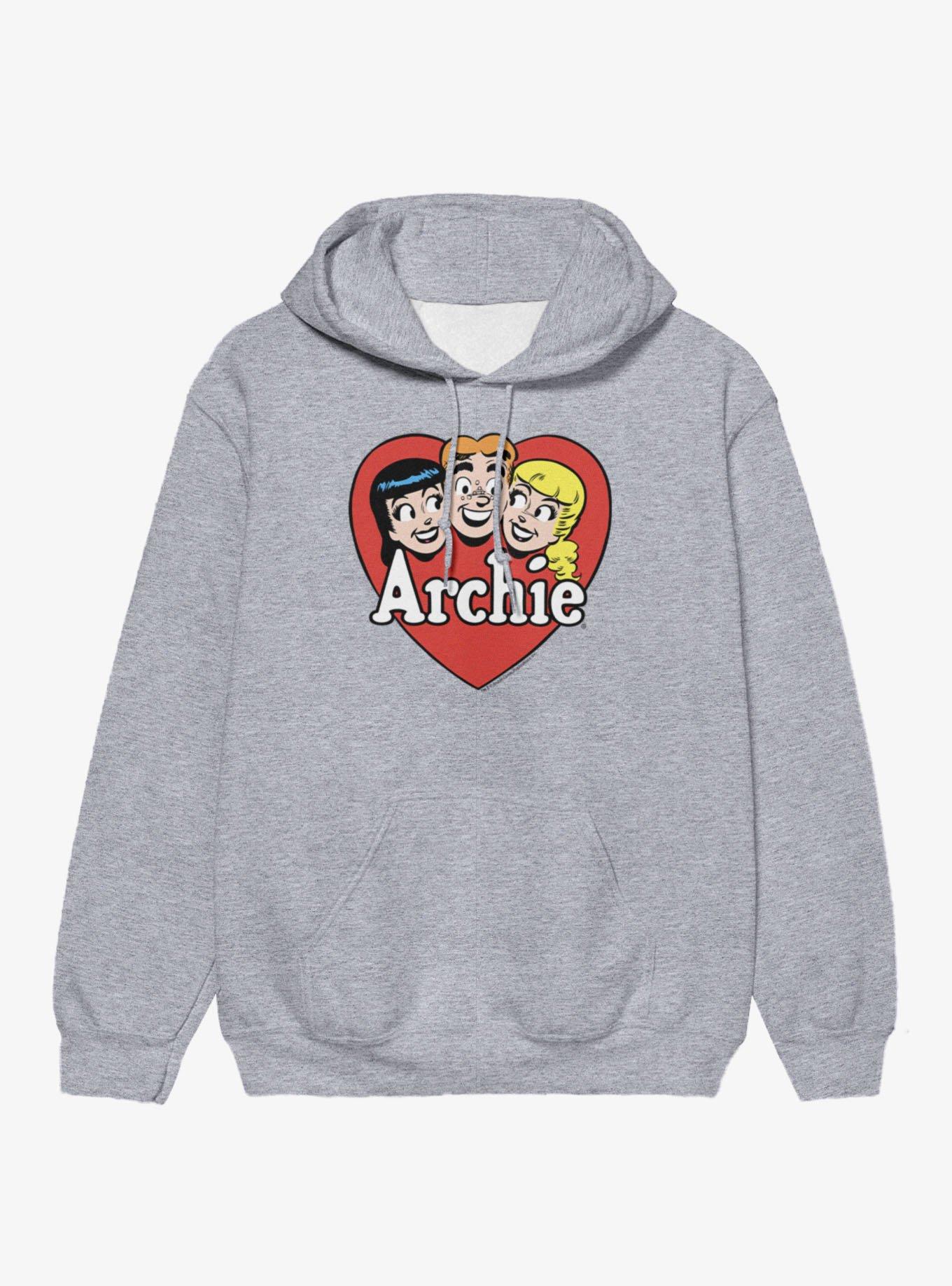 Archie Comics Heart Love Trio Hoodie, SPORT GRAY, hi-res