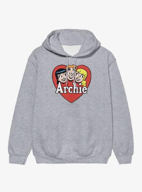 Archie Comics Heart Love Trio Hoodie - GREY | BoxLunch