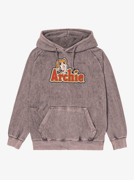 Archie Comics Logo Mineral Wash Hoodie - PINK | BoxLunch