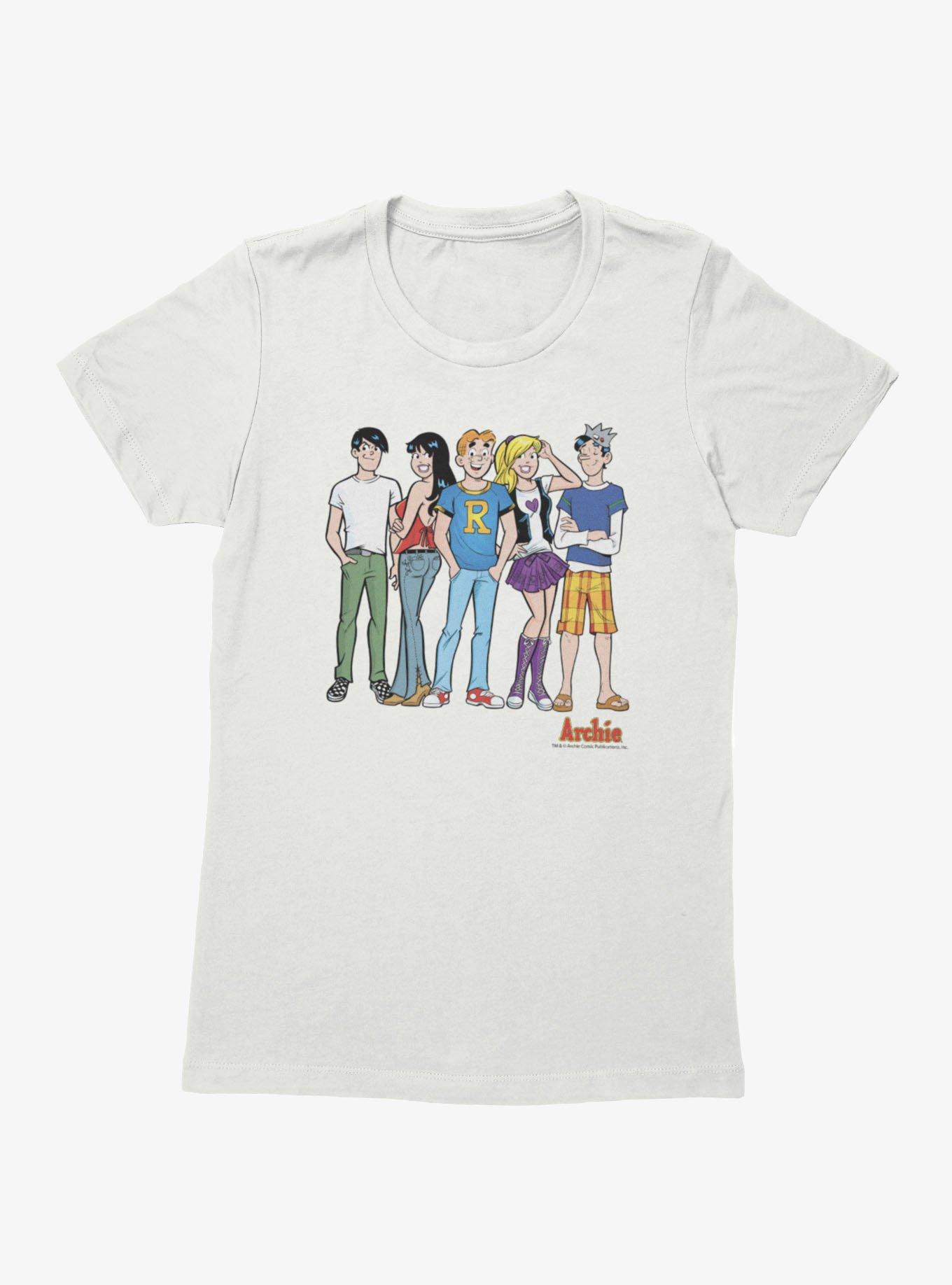 Archie Comics Gang's All Here Womens T-Shirt, WHITE, hi-res view 1