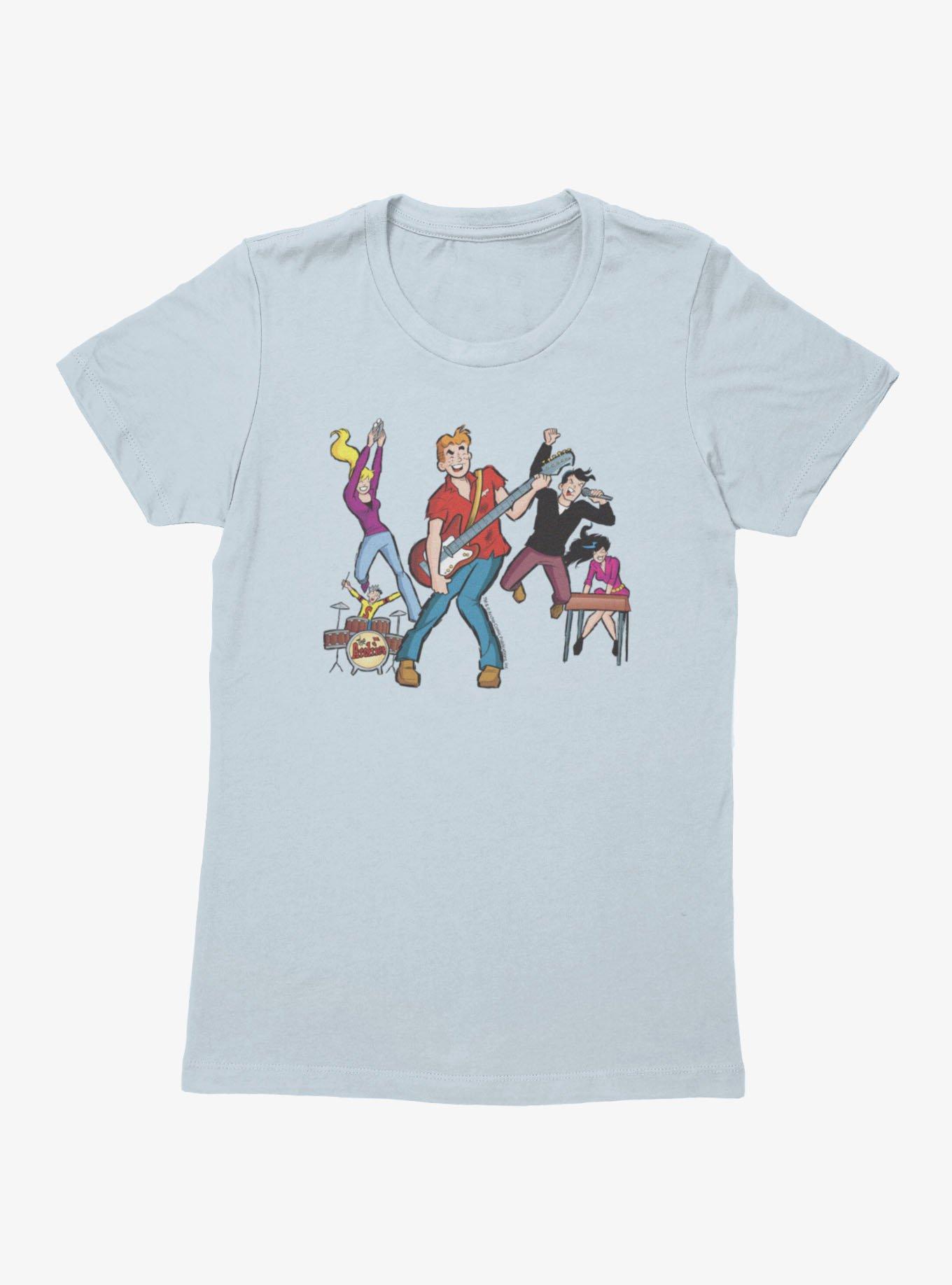 Archie Comics Band Jam Womens T-Shirt, LIGHT BLUE, hi-res view 1