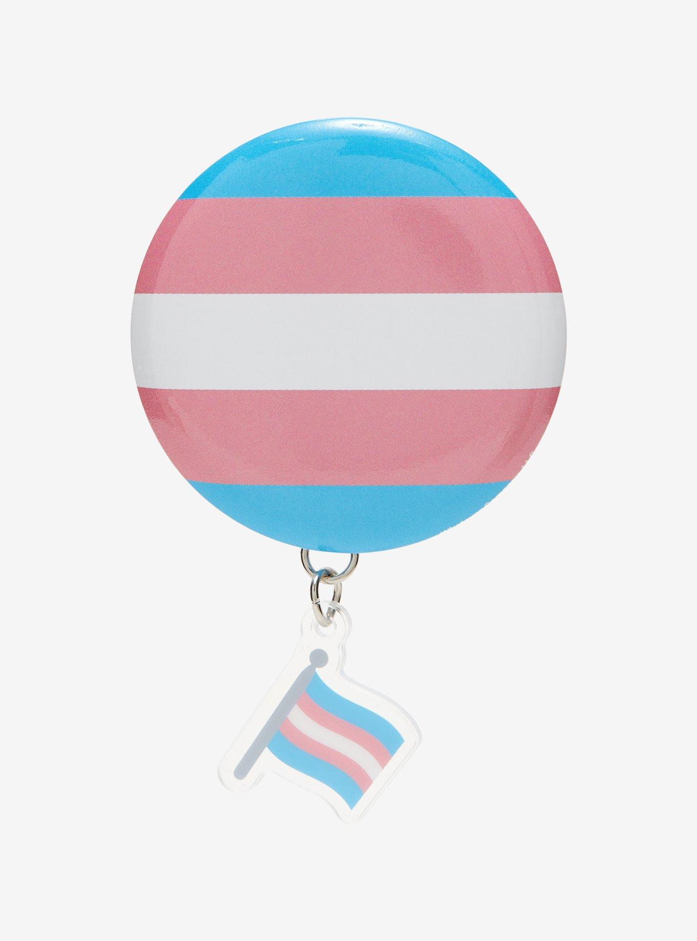 Transgender Pride Flag Button, , hi-res
