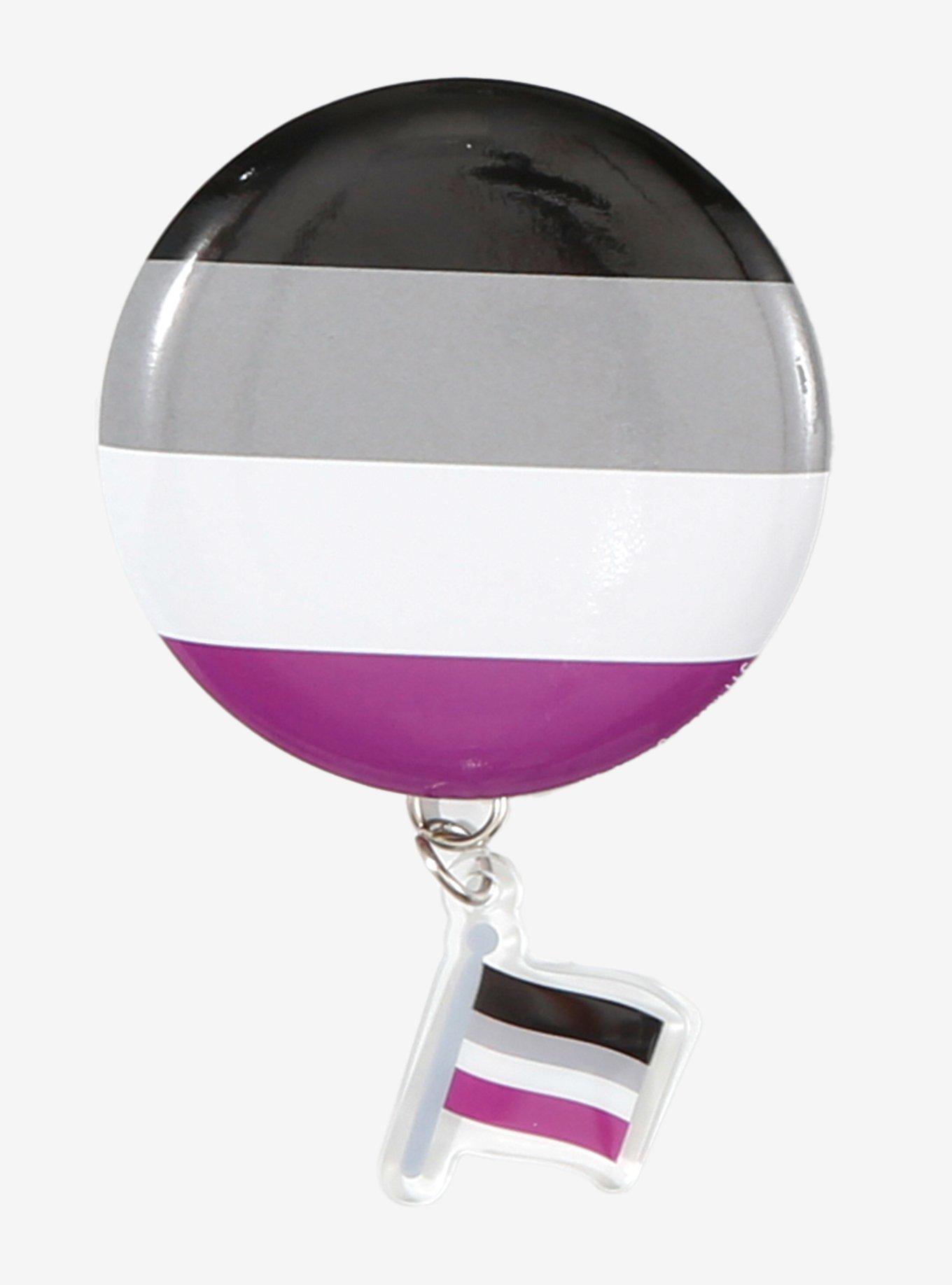 Asexual Pride Flag Button, , hi-res