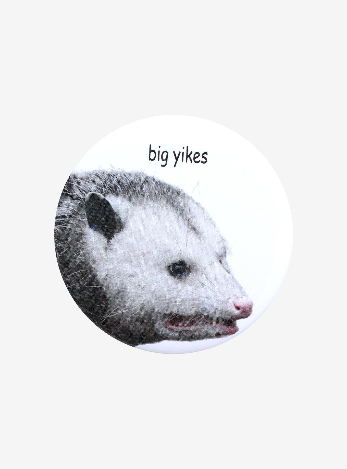 Possum Big Yikes 3 Inch Button, , hi-res