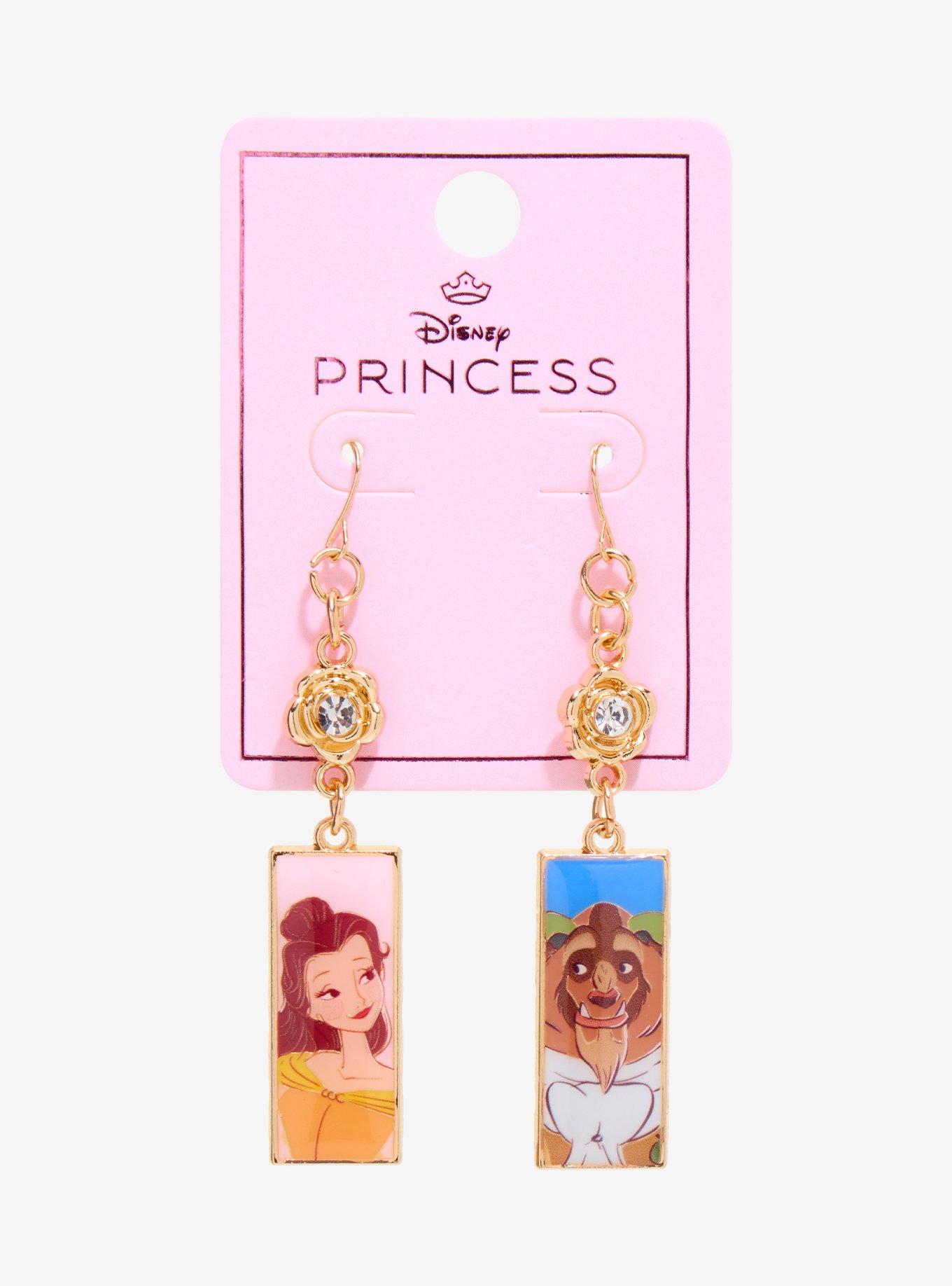 Disney Beauty And The Beast Drop Earrings, , hi-res