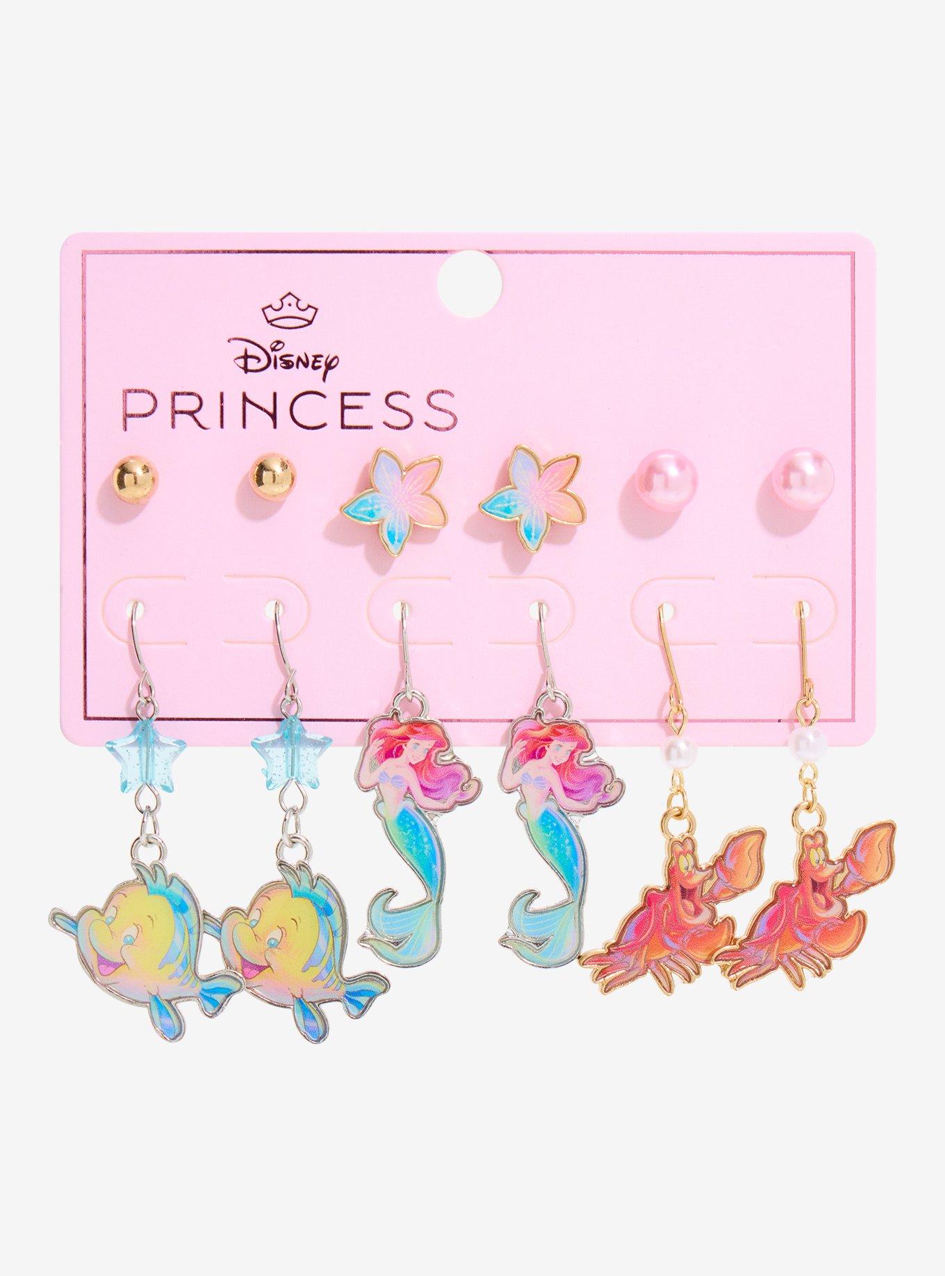 Disney The Little Mermaid Watercolor Earring Set, , hi-res