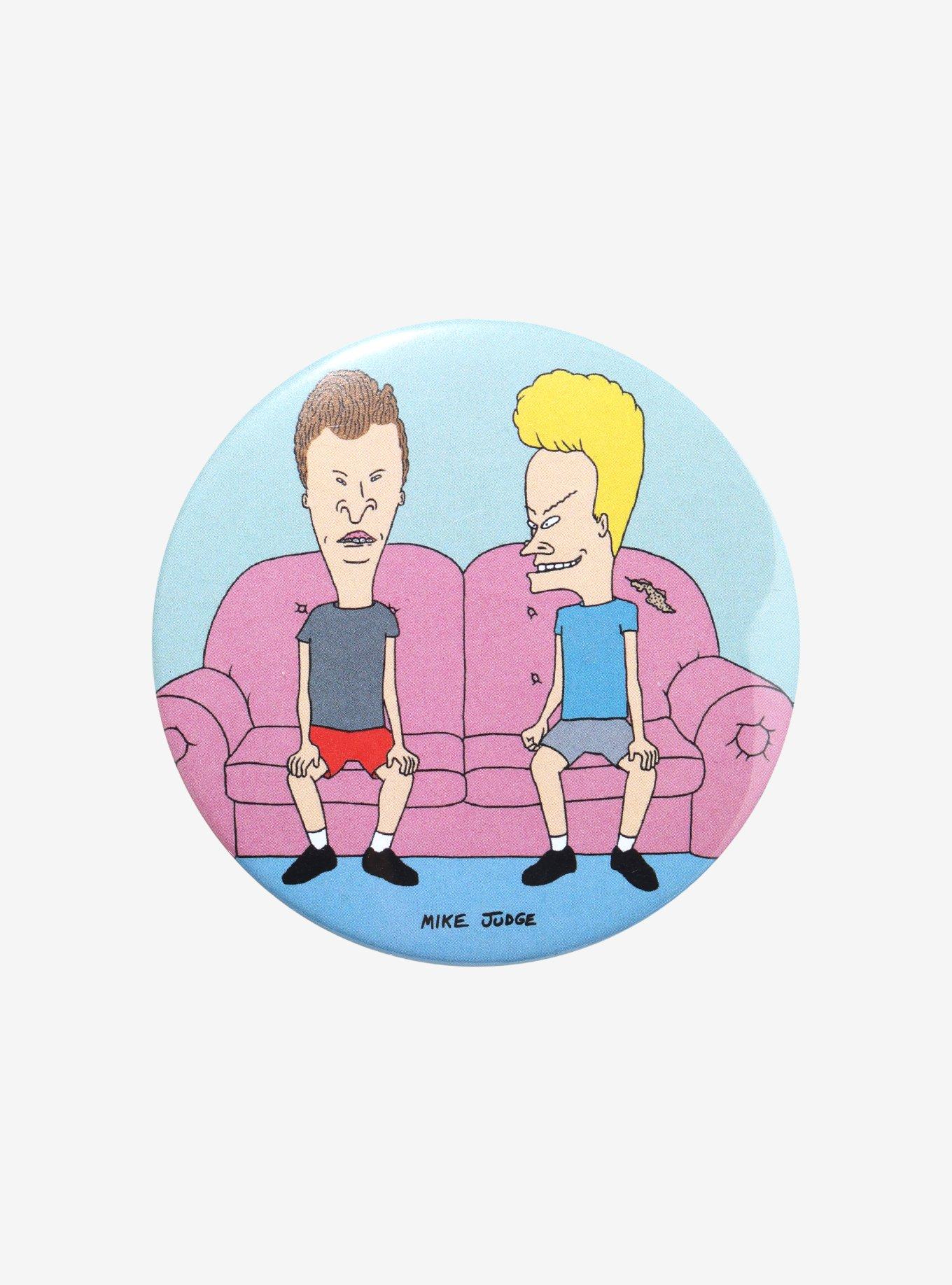 Beavis And Butt-Head Couch 3 Inch Button, , hi-res