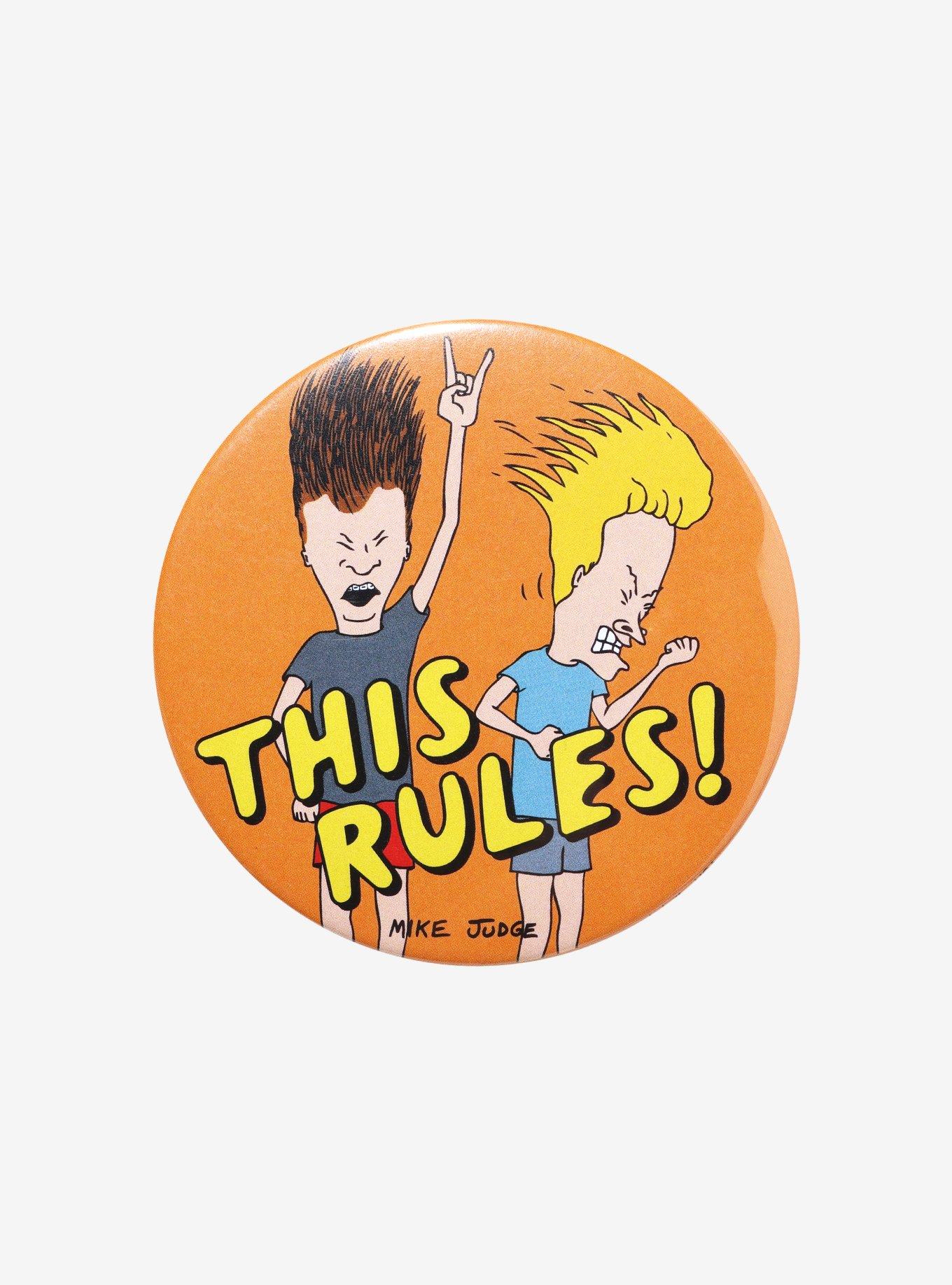 Beavis And Butt-Head This Rules 3 Inch Button, , hi-res
