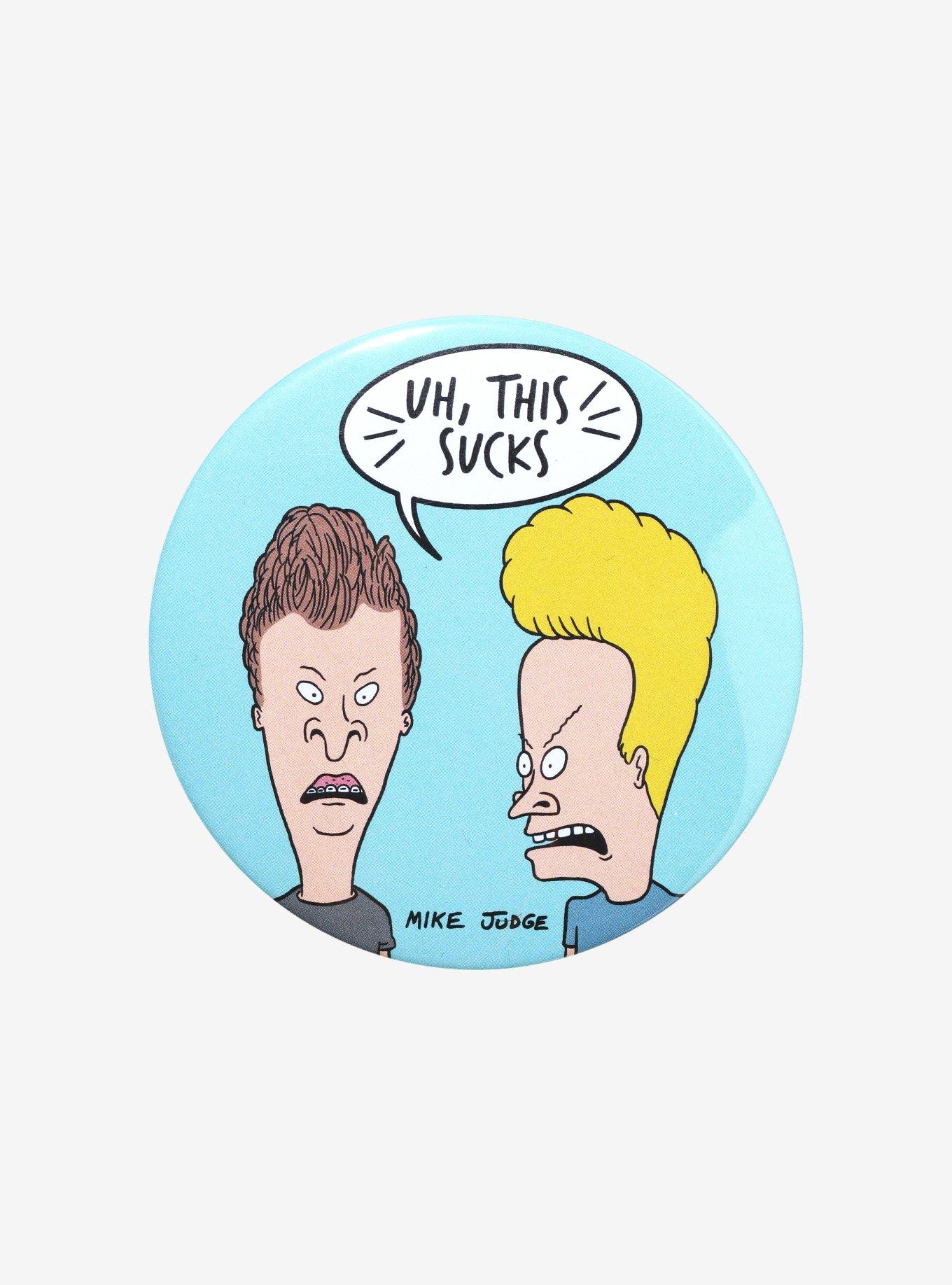 Beavis And Butt-Head This Sucks 3 Inch Button, , hi-res