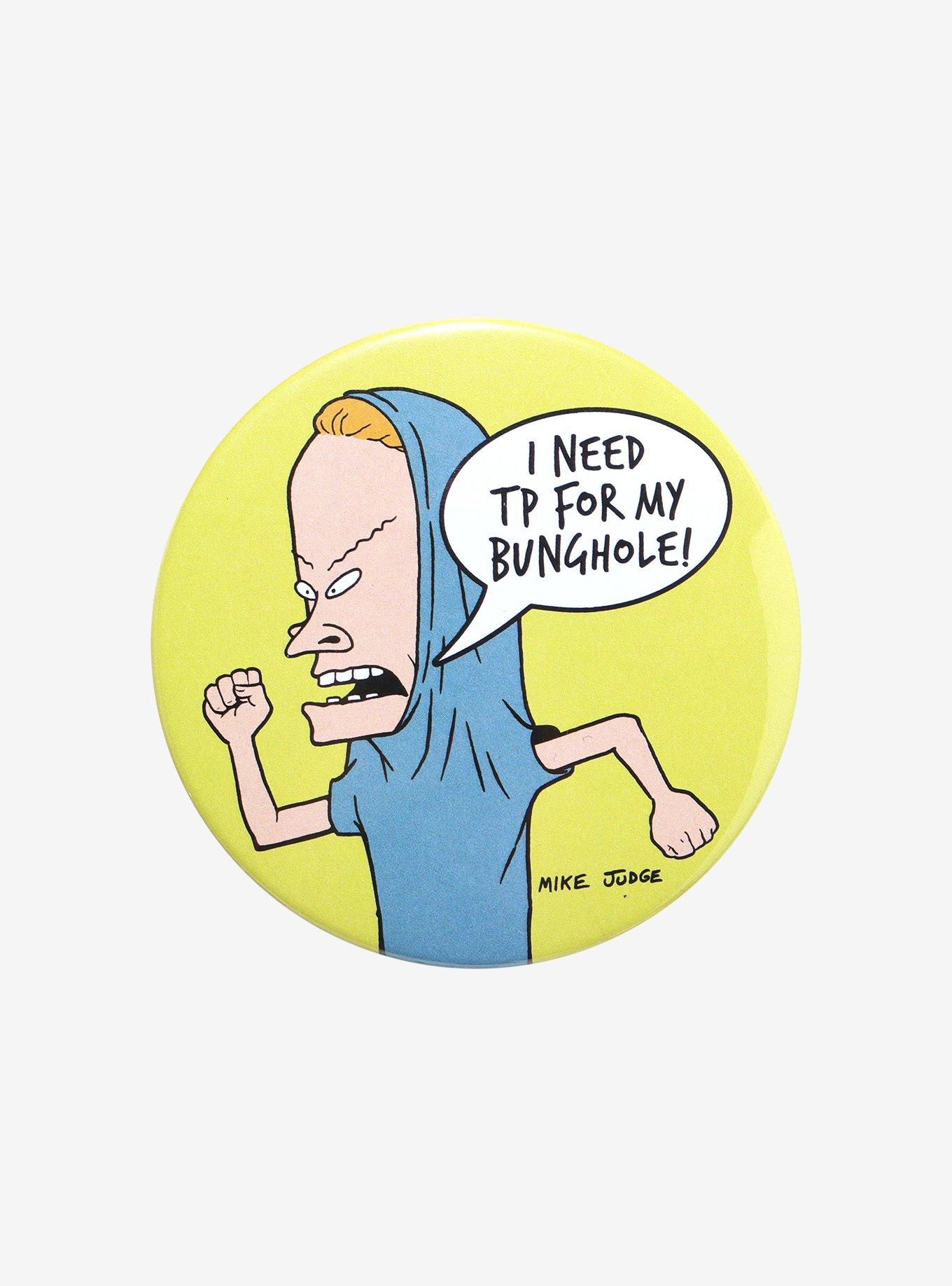 Beavis And Butt-Head Bunghole 3 Inch Button, , hi-res