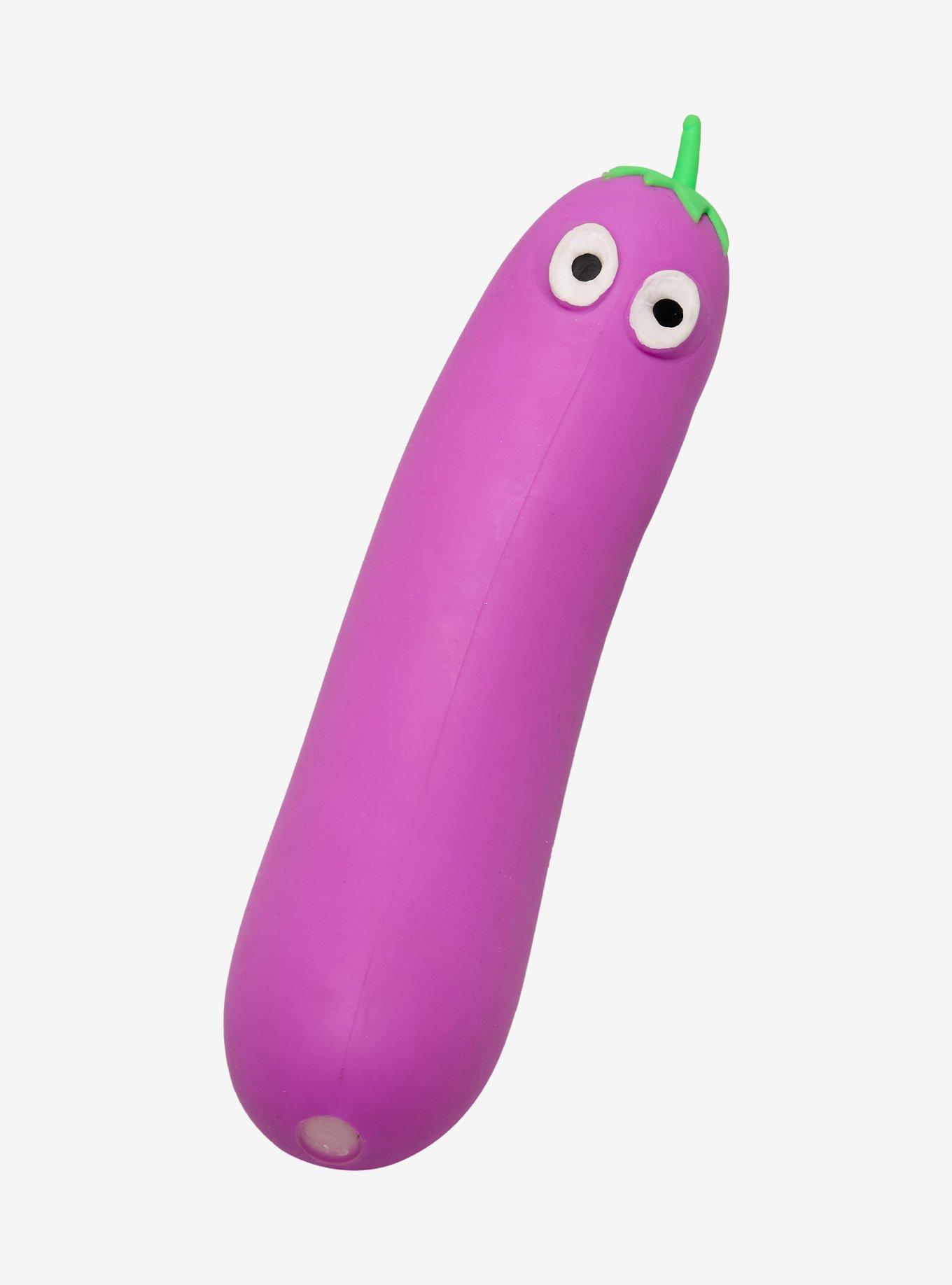 Easy Sqweezy Veggies Eggplant Squishy Toy, , hi-res