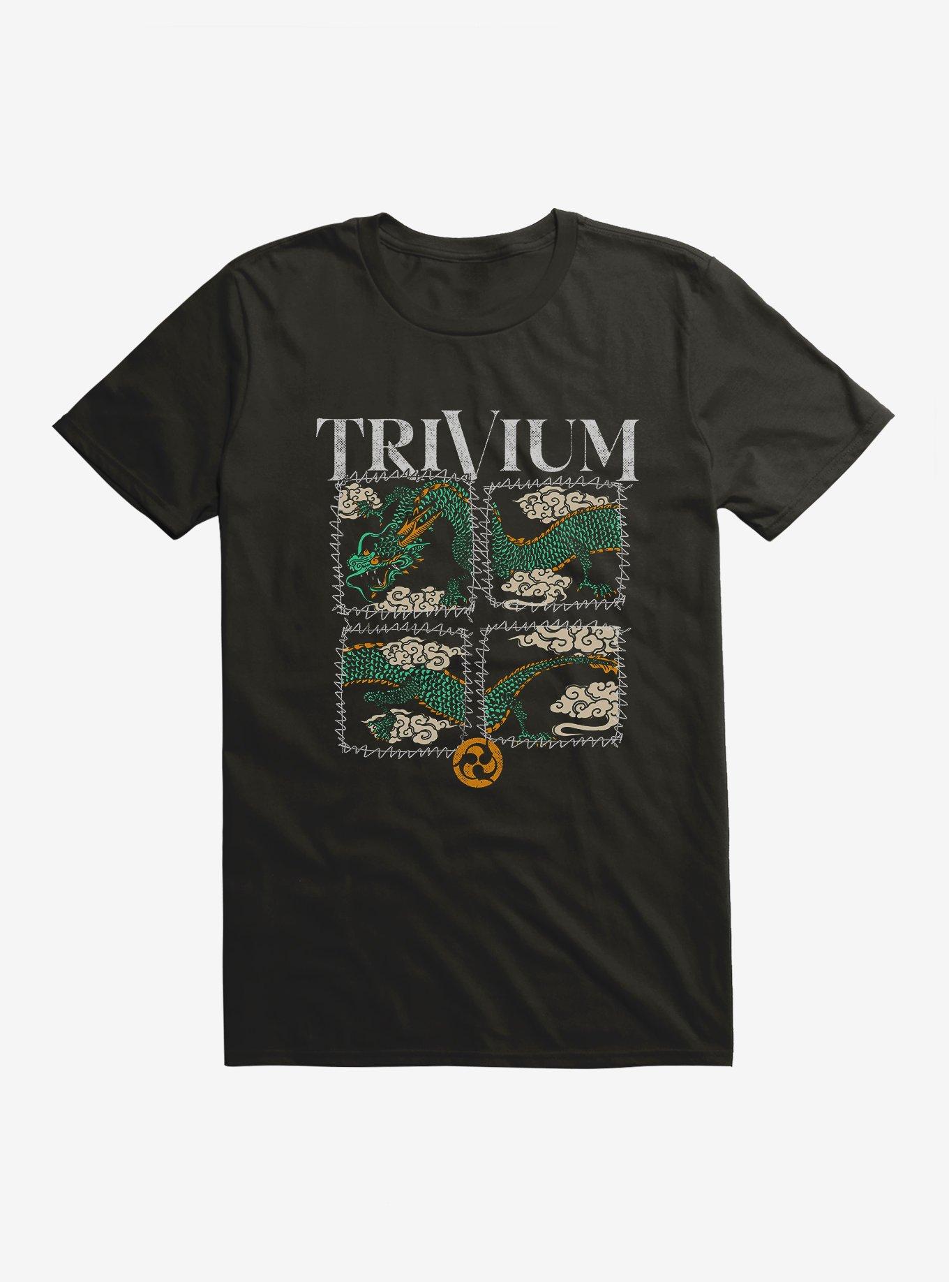 Trivium Dragon Squares T-Shirt, , hi-res