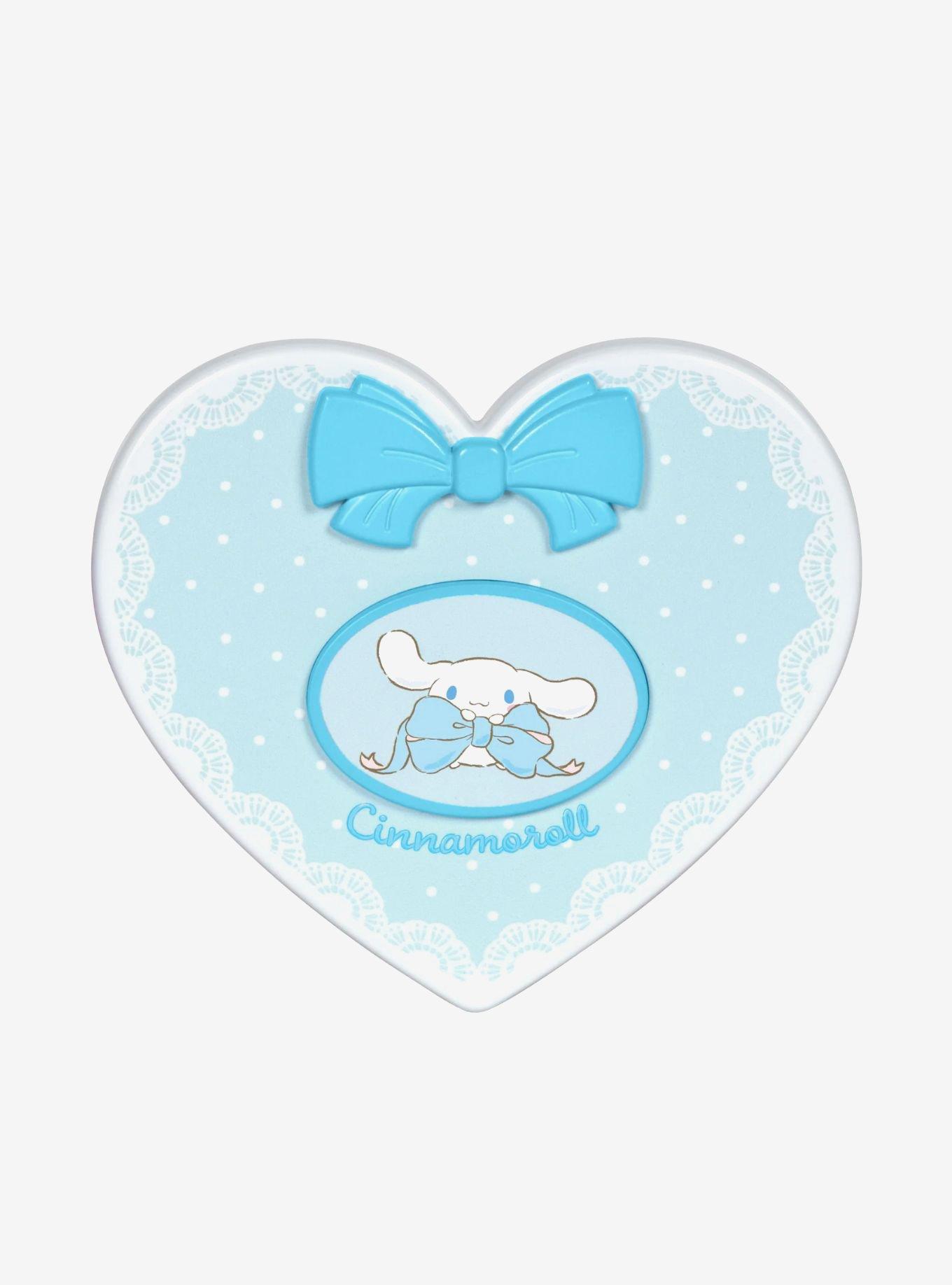Cinnamoroll Lovely Ribbon LED Heart Compact Mirror, , hi-res