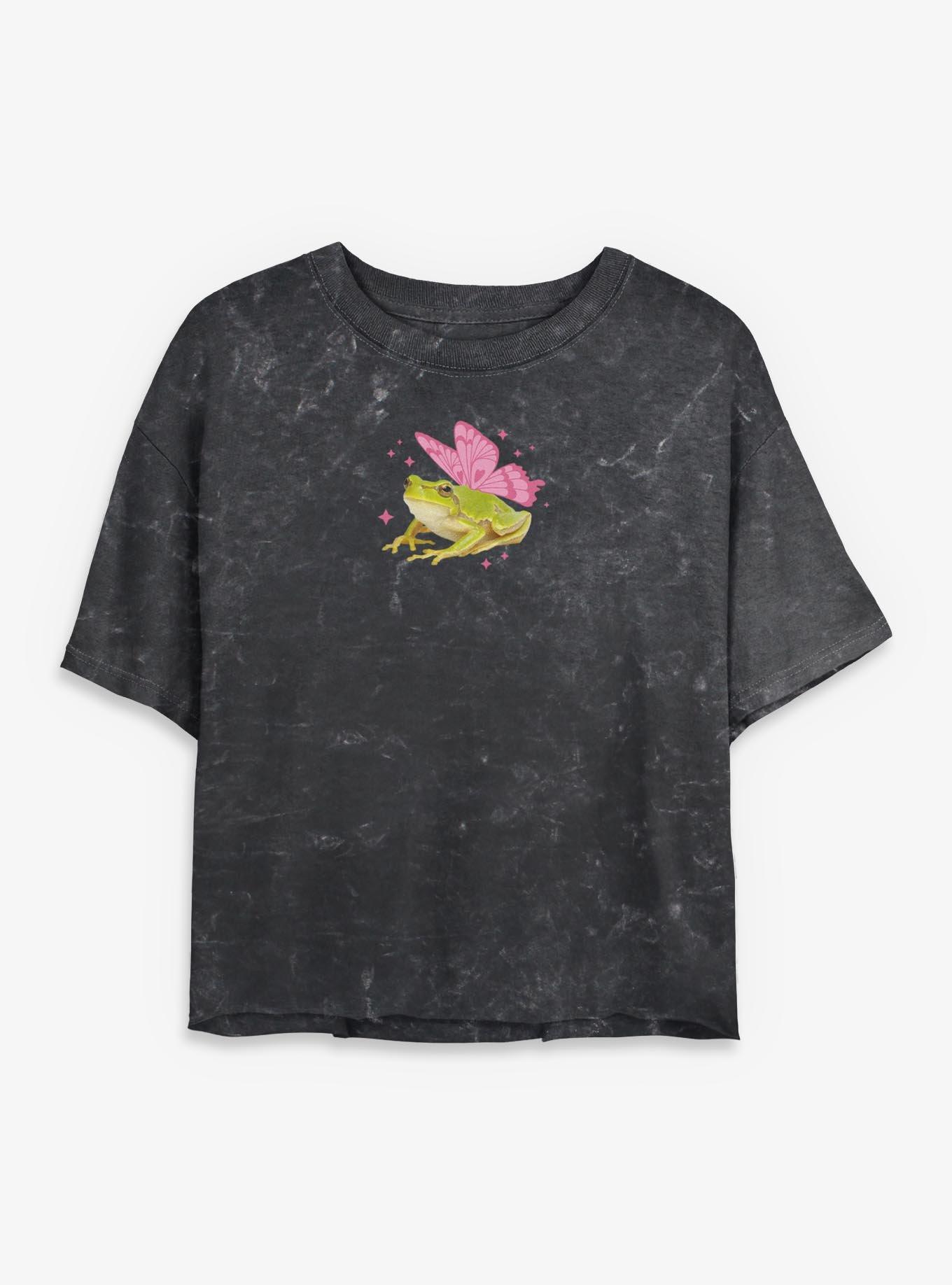 Majestic Frog With Wings Mineral Wash Womens Crop T-Shirt Box Lunch Exclusive, , hi-res