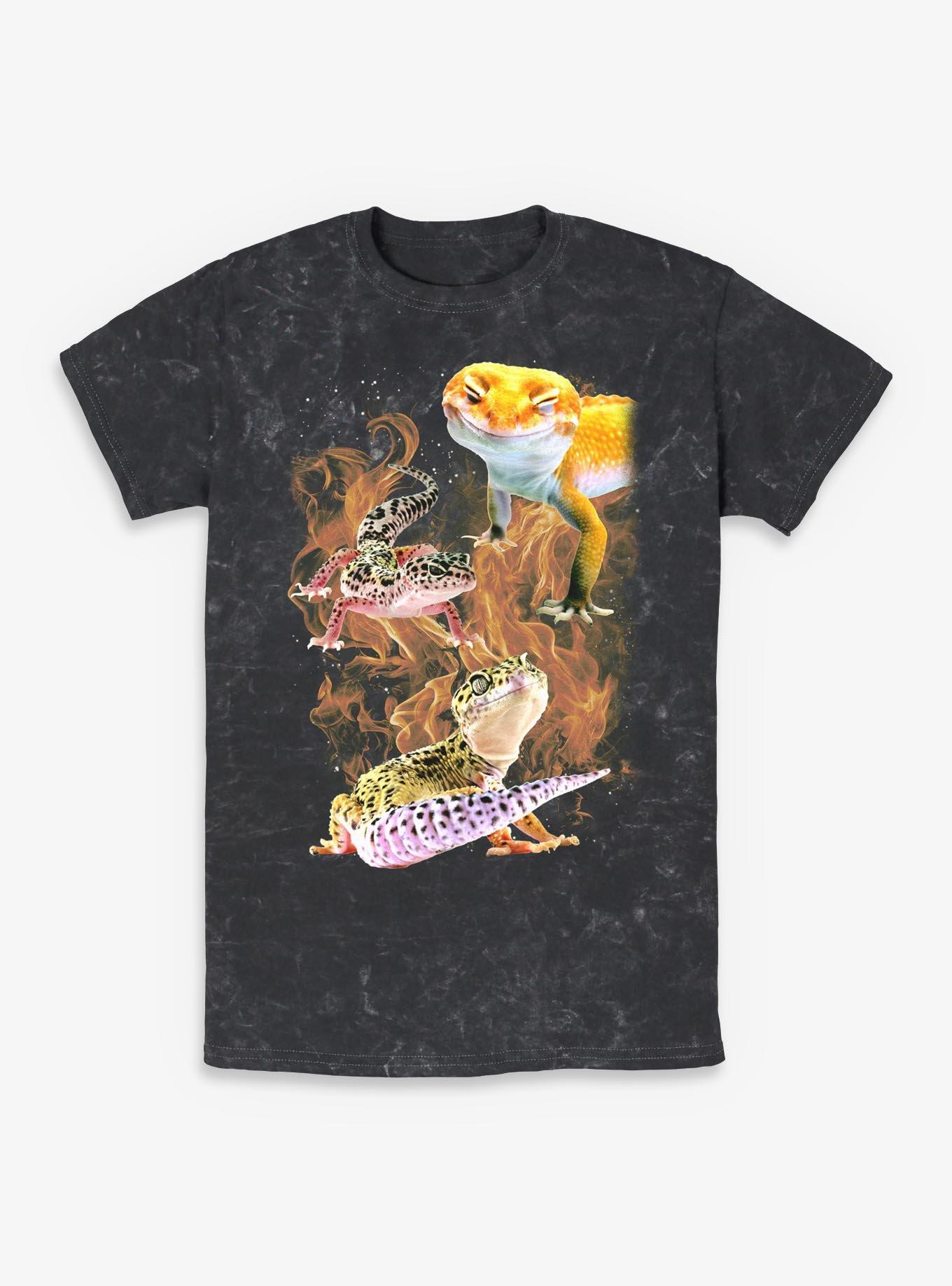 Bizarre Flaming Lizards Mineral Wash T-Shirt Box Lunch Exclusive, BLACK, hi-res view 1
