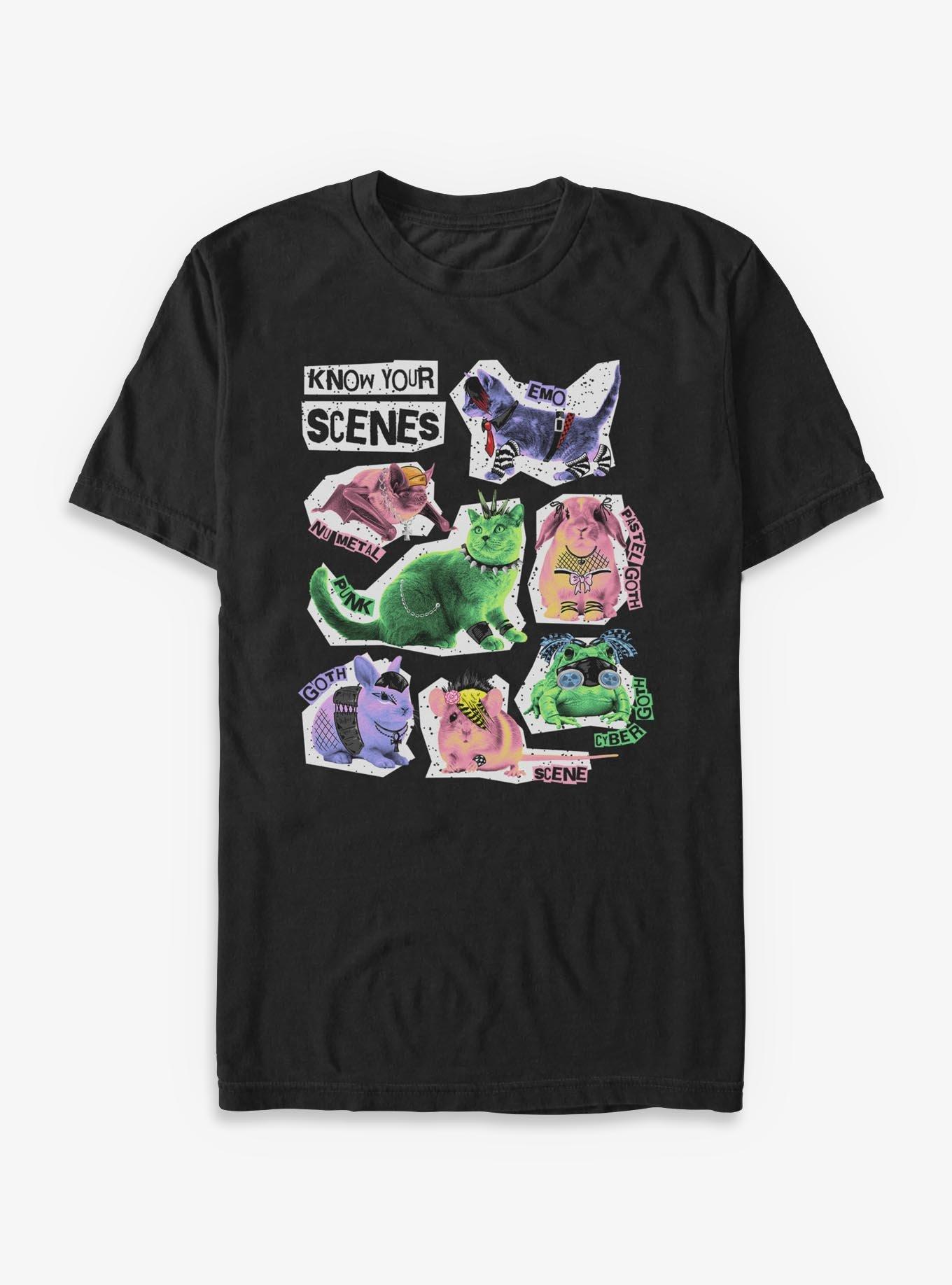 Know Your Scene Cute Punk Animal Chart T-Shirt Box Lunch Exclusive, , hi-res
