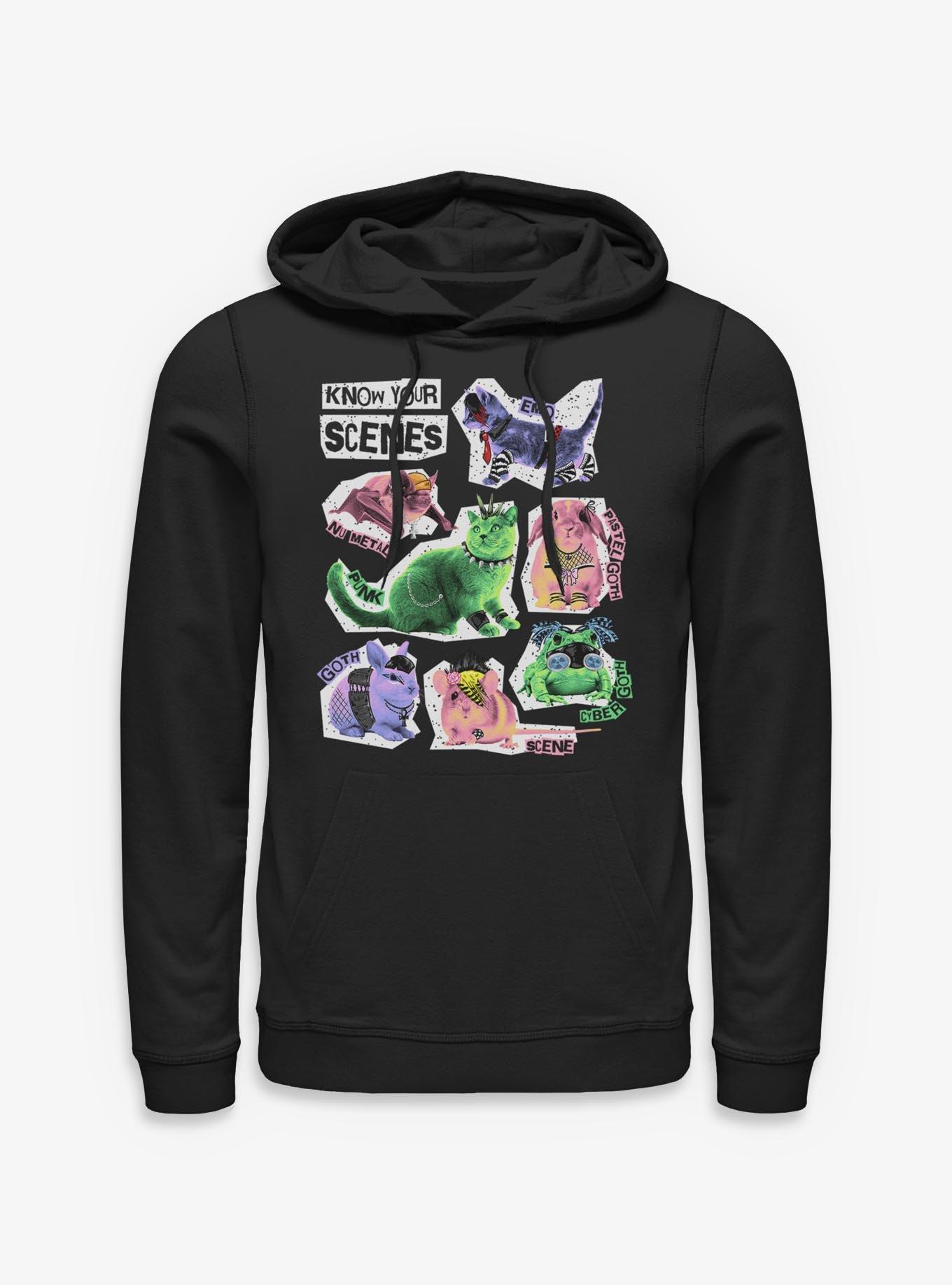 Know Your Scene Cute Punk Animal Chart Hoodie Box Lunch Exclusive, , hi-res