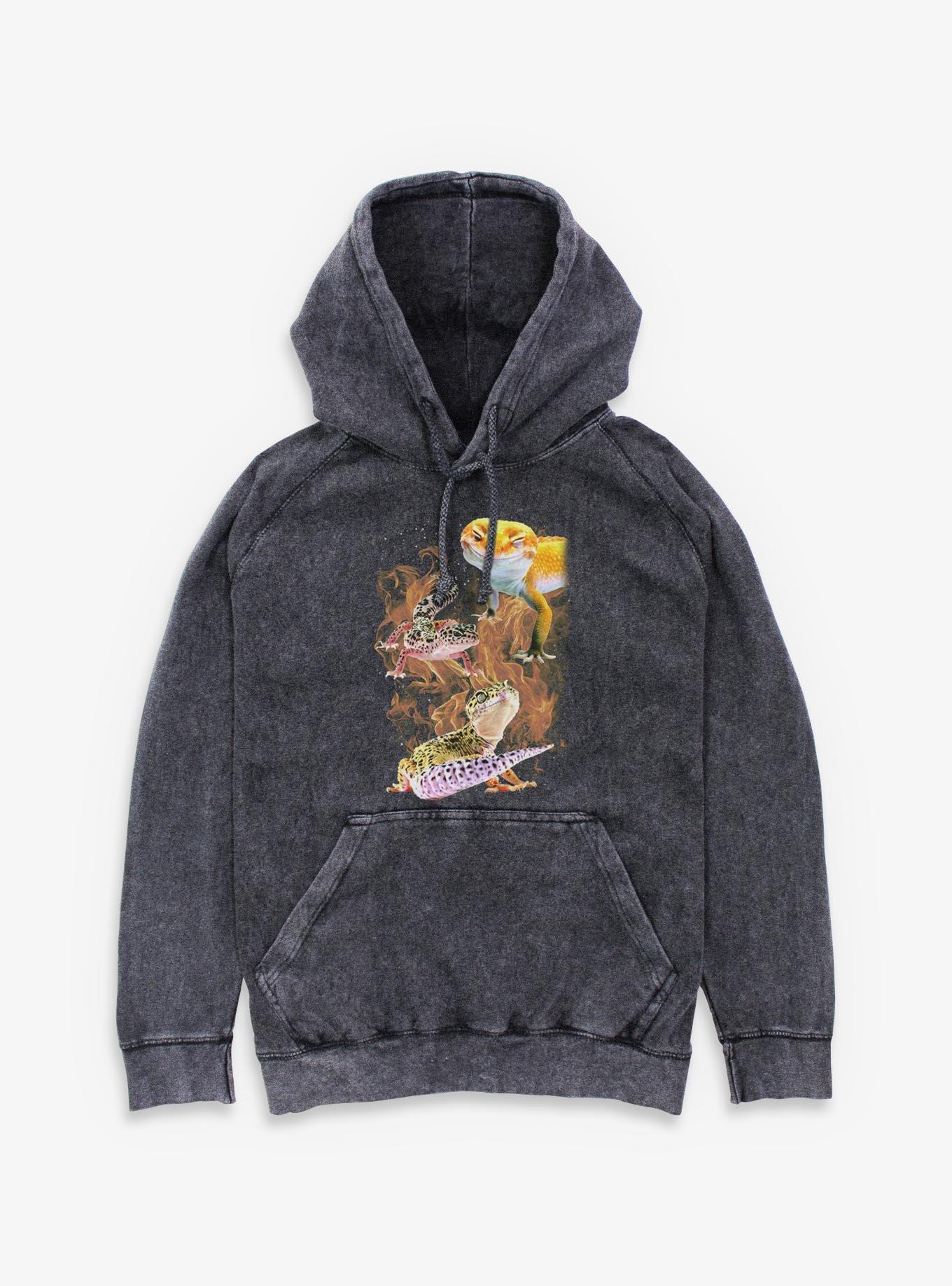 Bizarre Flaming Lizards Mineral Wash Hoodie Box Lunch Exclusive