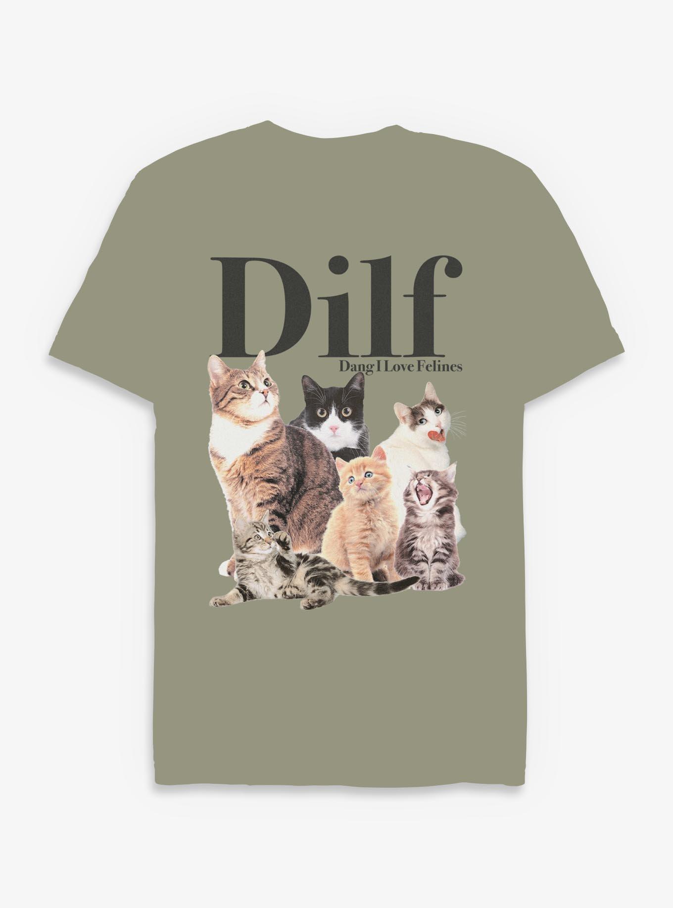 Silly Cats Dang I Love Felines Dilf Garment-Dyed T-Shirt Box Lunch Exclusive, , hi-res