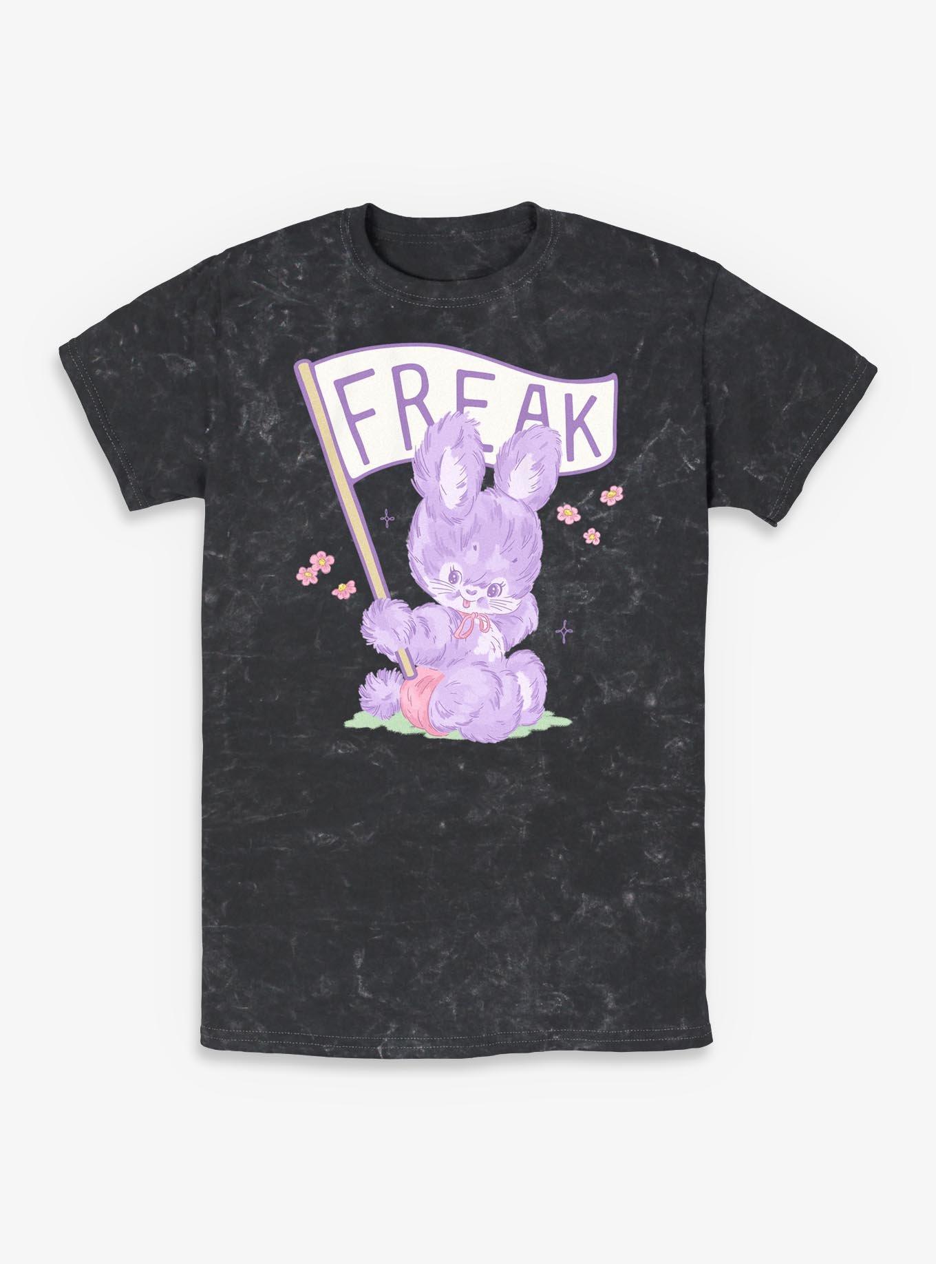 Wave That Freak Flag Floral Bunny Mineral Wash T-Shirt Box Lunch Exclusive, , hi-res