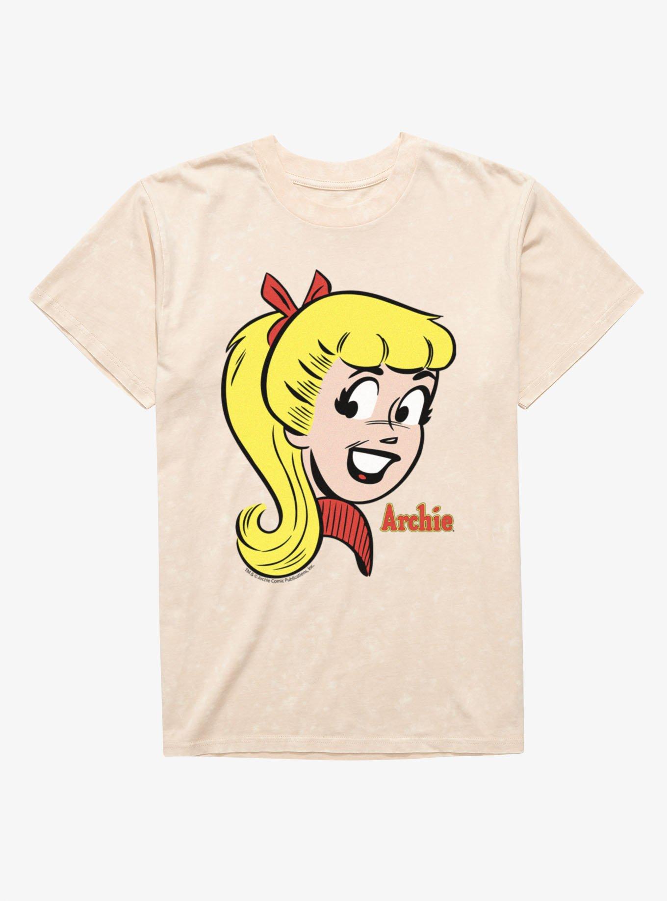 Archie Comics Big Face Betty Cooper Mineral Wash T-Shirt, , hi-res