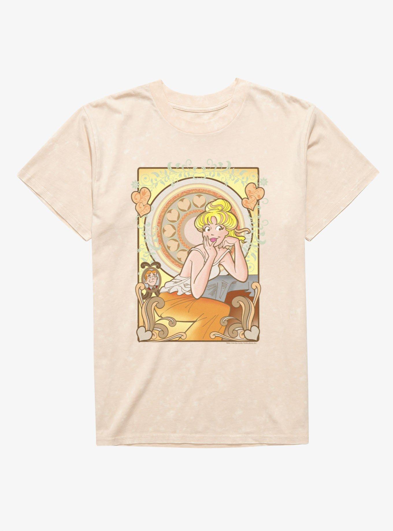 Archie Comics Betty Cooper Art Nouveau Mineral Wash T-Shirt, NATURAL MINERAL WASH, hi-res view 1