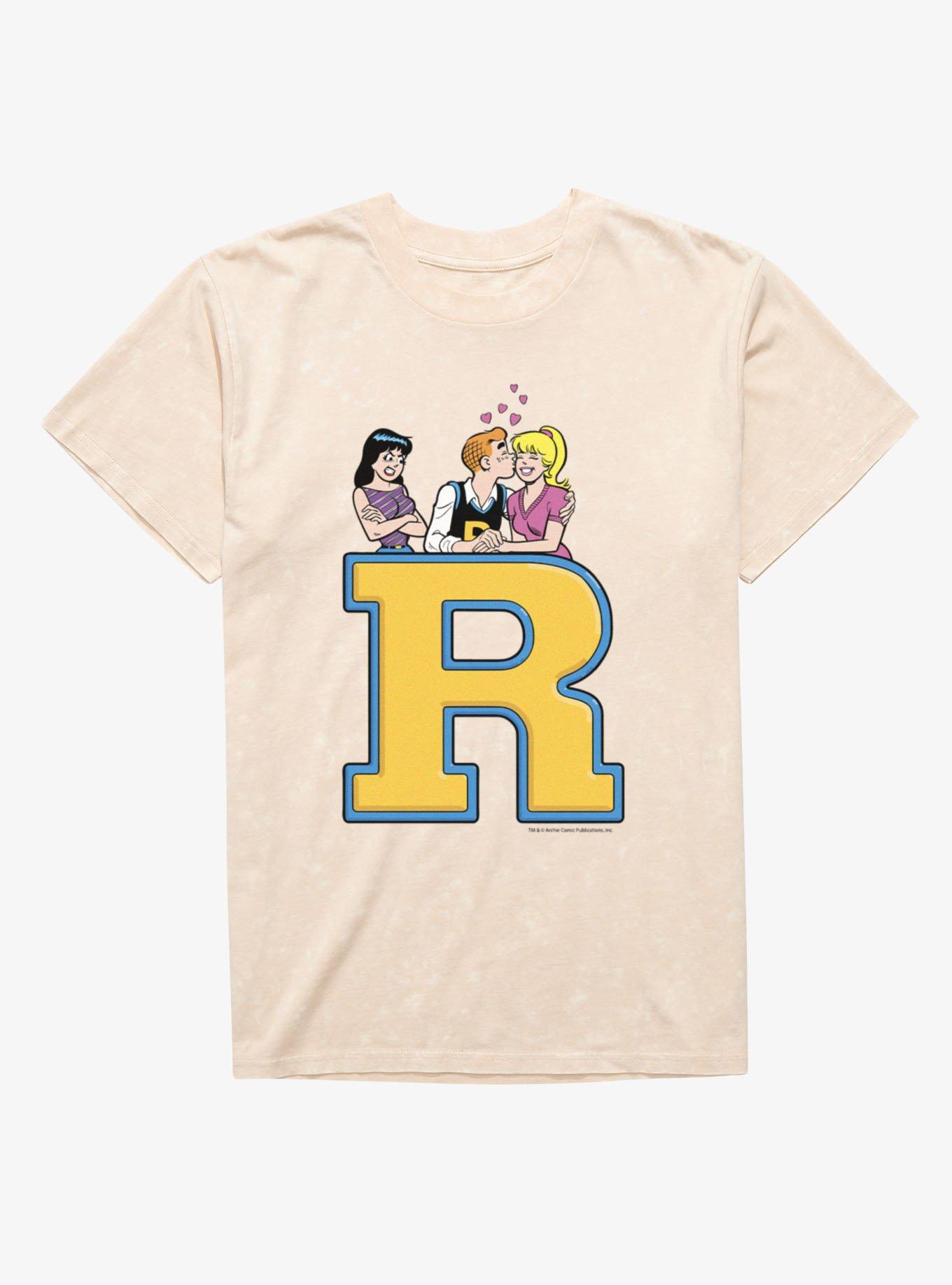 Archie Comics Riverdale R Mineral Wash T-Shirt, NATURAL MINERAL WASH, hi-res