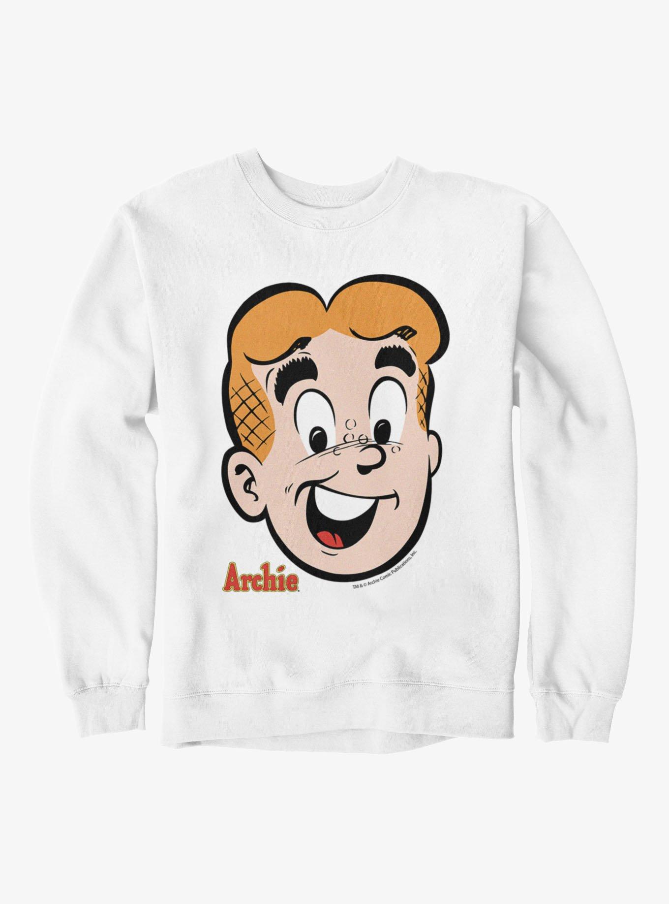 Archie Comics Big Face Archie Sweatshirt, WHITE, hi-res view 1