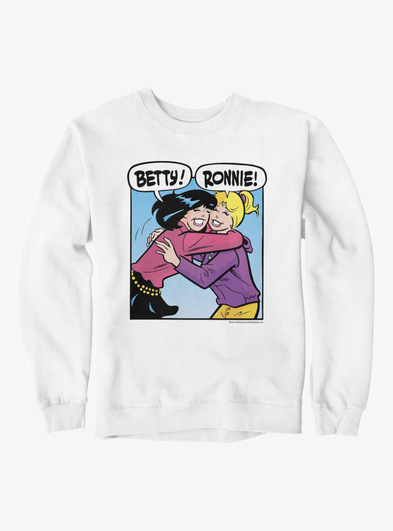 Archie Comics Betty And Ronnie Hug Sweatshirt, , hi-res
