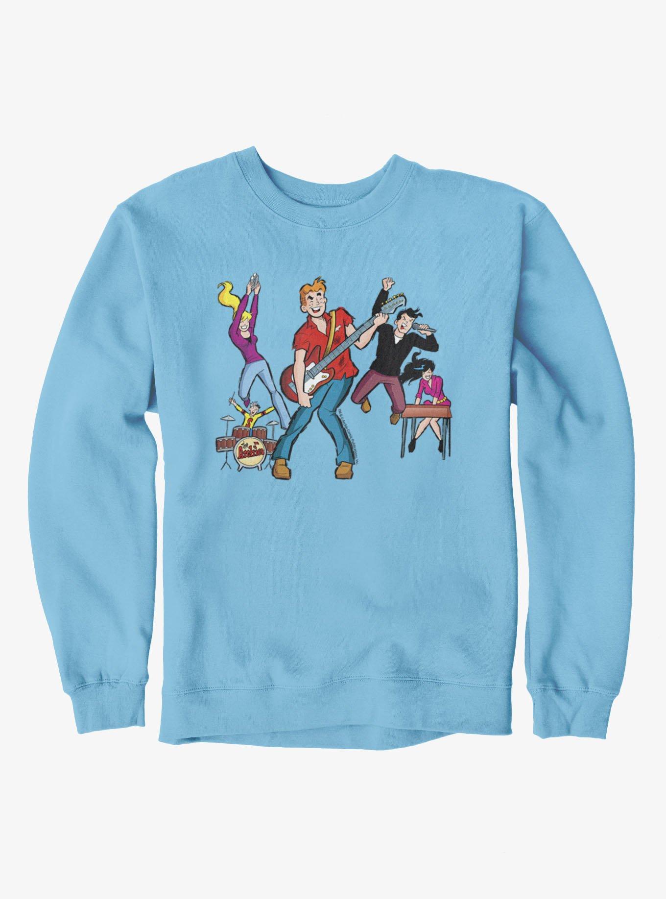 Archie Comics Band Jam Sweatshirt, LIGHT BLUE, hi-res view 1