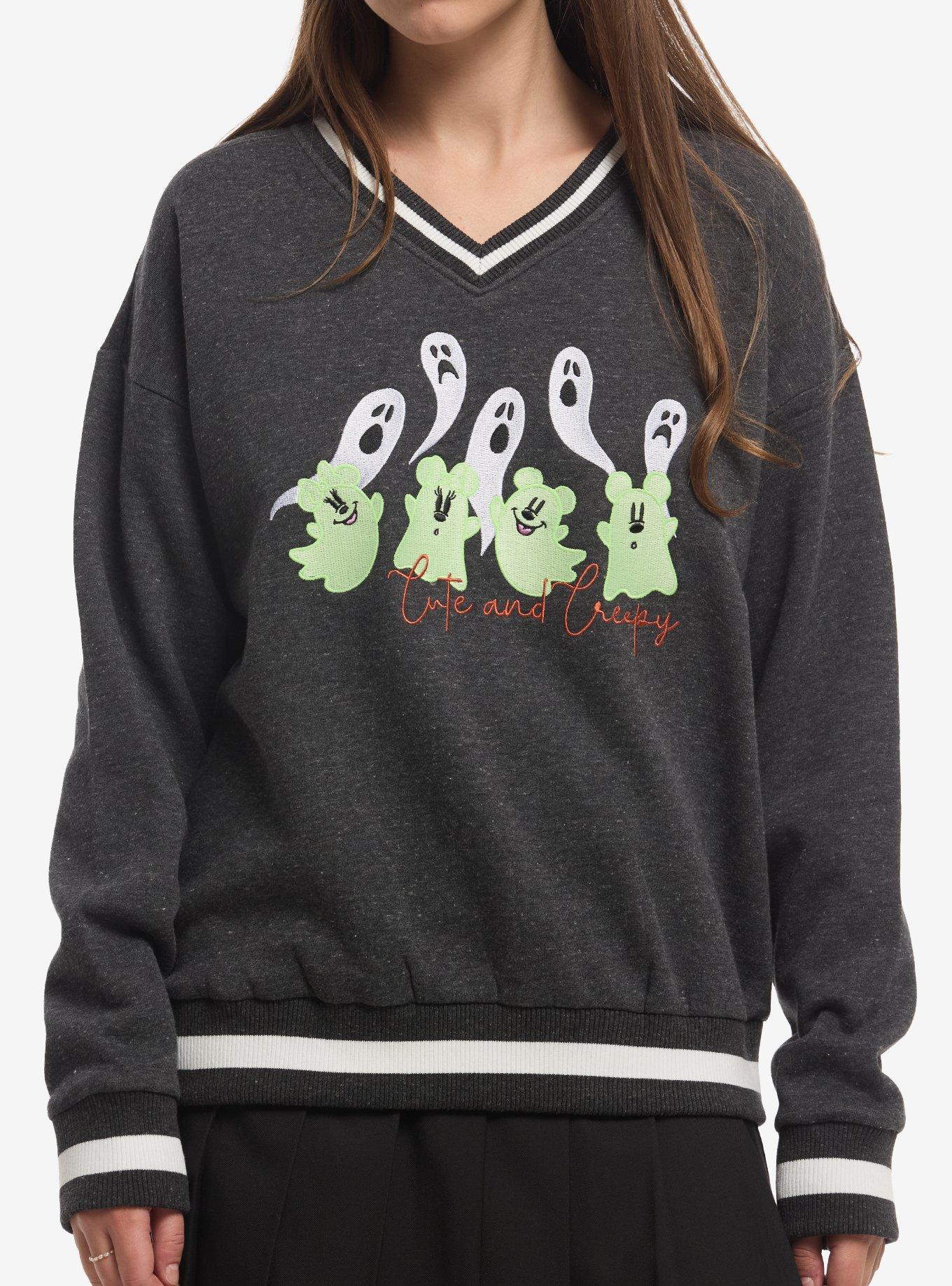 Her Universe Mickey & Minnie Mouse Ghosts Glow-in-the-Dark Crewneck Her Universe Exclusive, , hi-res