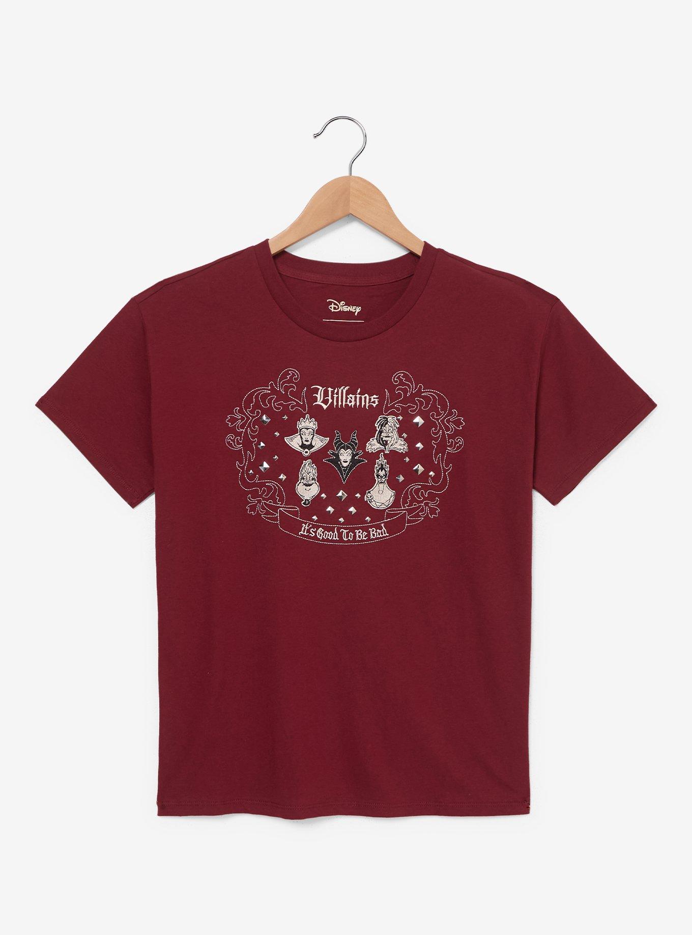 Disney Villains Embroidered Women's Plus Size T-Shirt - BoxLunch Exclusive