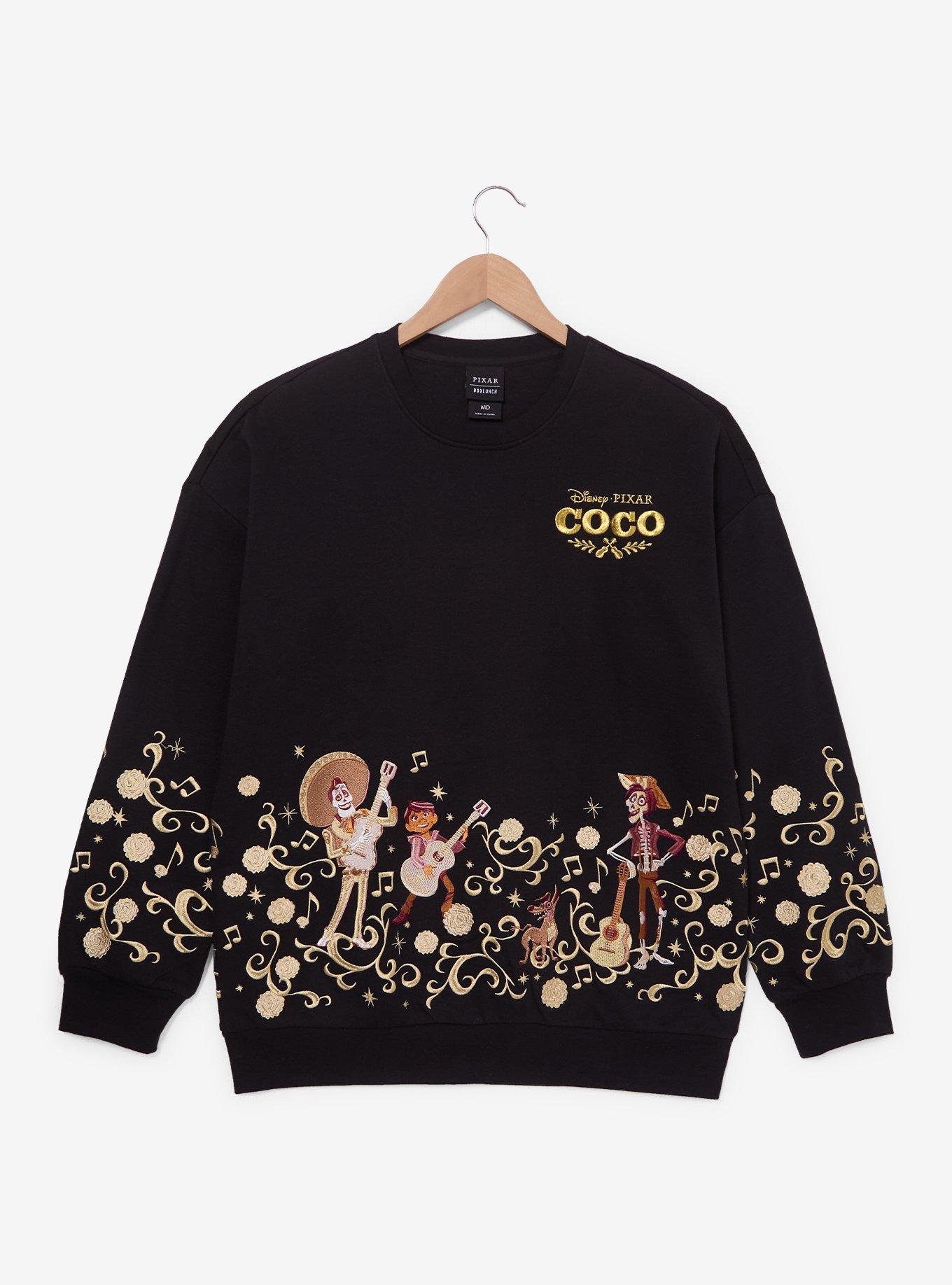 Disney Pixar Coco Embroidered Characters Crewneck - BoxLunch Exclusive, , hi-res