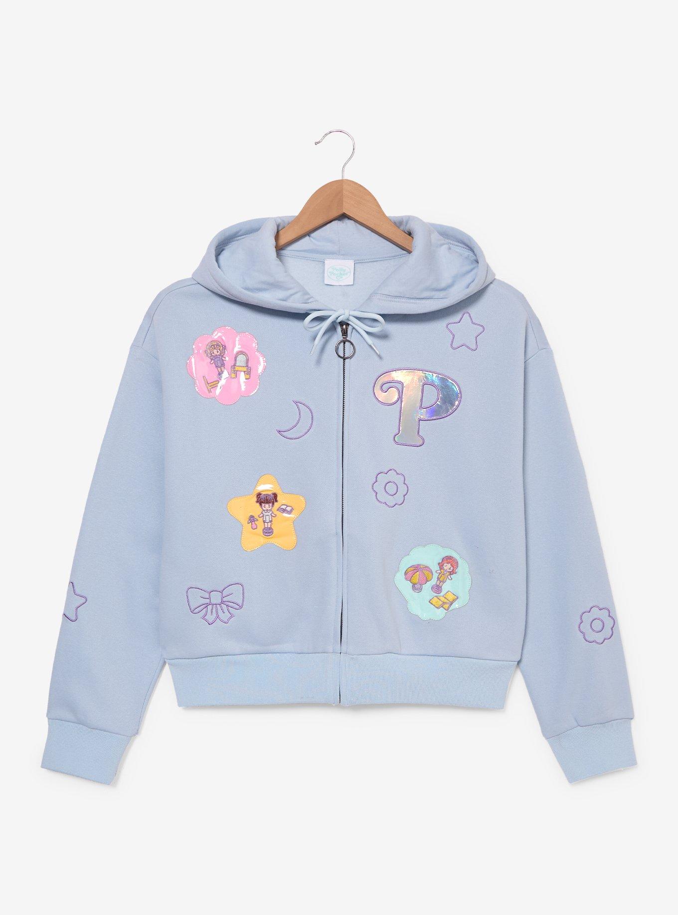 Polly Pocket™ Allover Print Women's Plus Cropped Hoodie - BoxLunch Exclusive