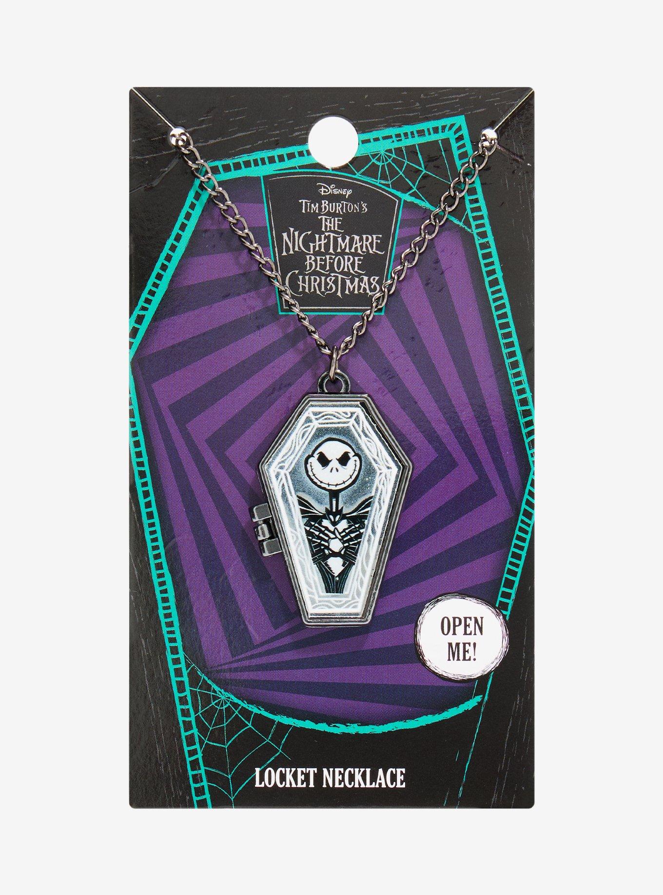 The Nightmare Before Christmas Jack & Sally Coffin Locket Necklace, , hi-res