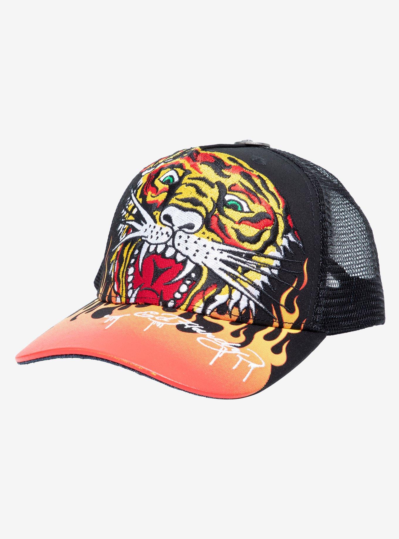 Ed Hardy Tiger Embroidered Trucker Hat, , hi-res