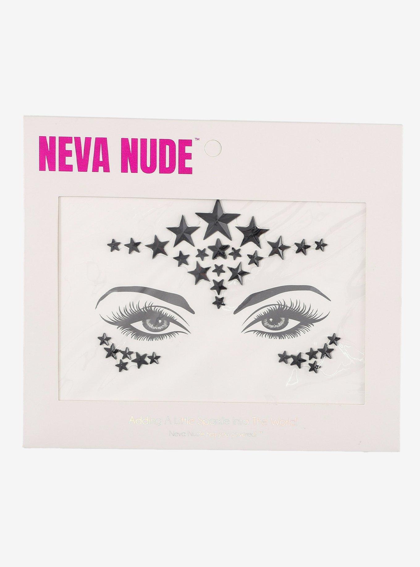 Neva Nude Black Star Face Jewels, , hi-res