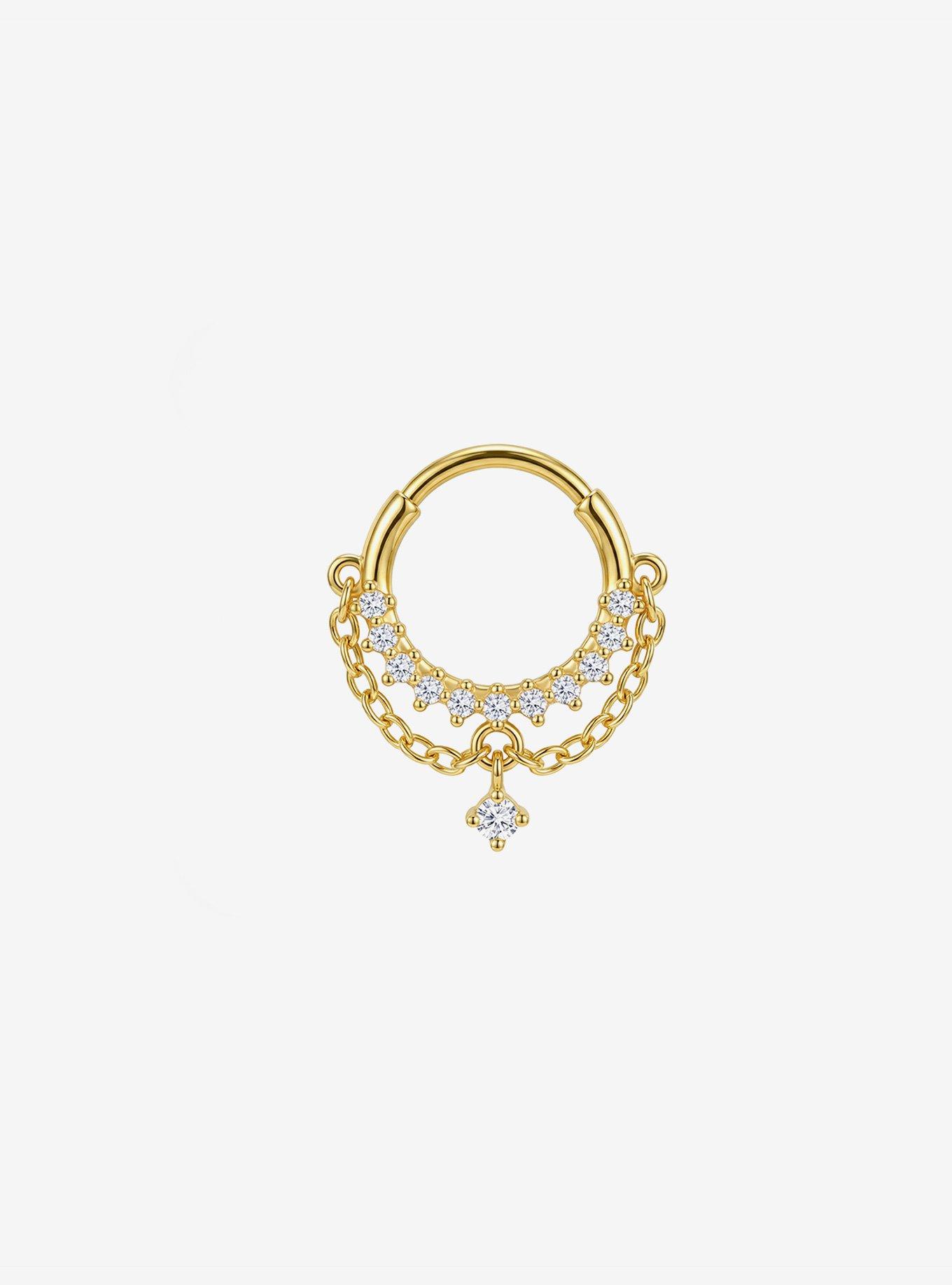 Steel Gold Bling Chain Hinged Clicker, , hi-res