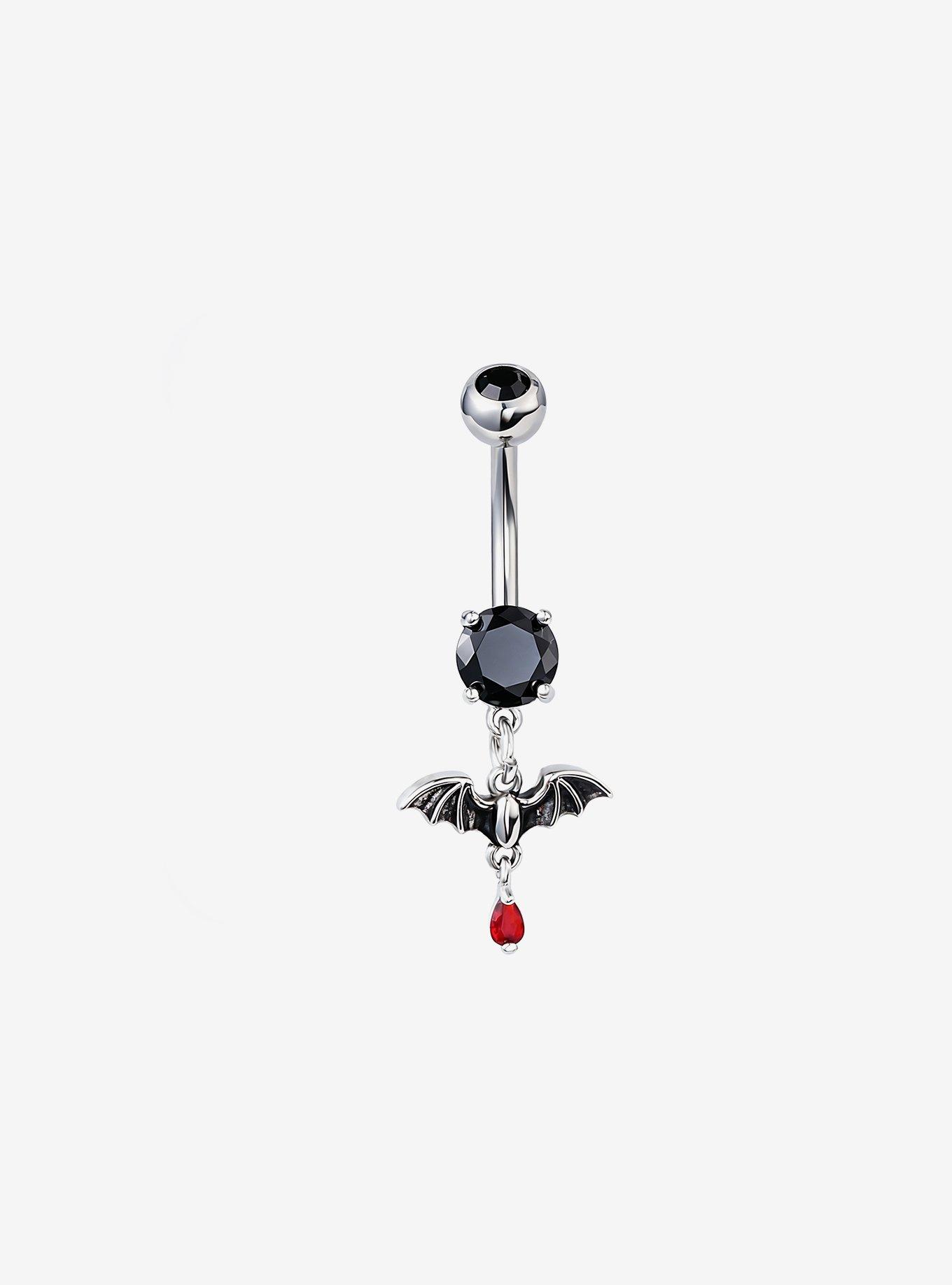 14G Steel Bat Navel Barbell, , hi-res