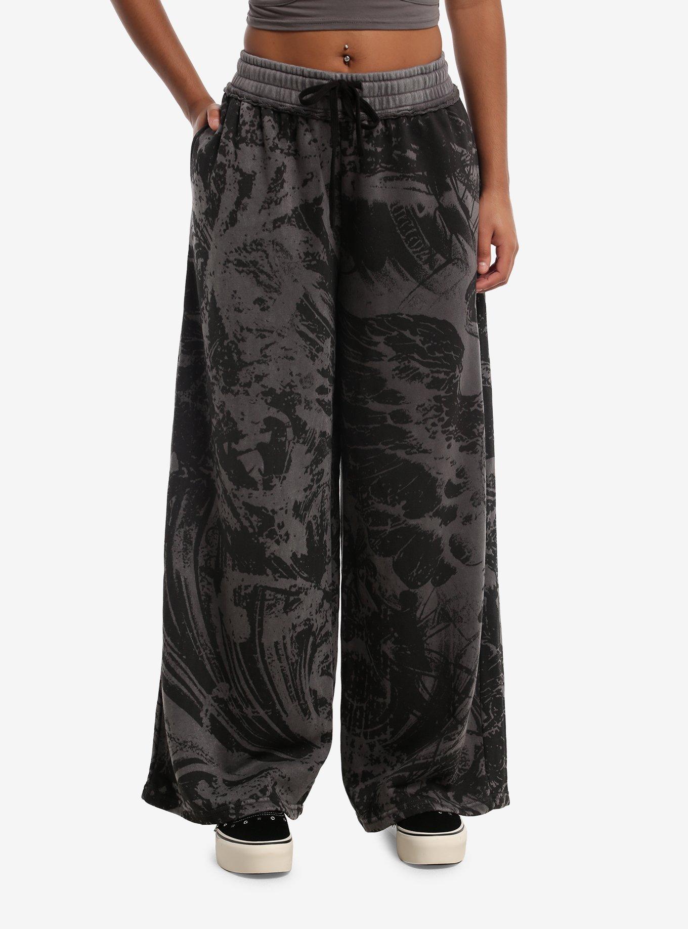 HOTTOPIC Explosion Grey & Black Girls Lounge Pants