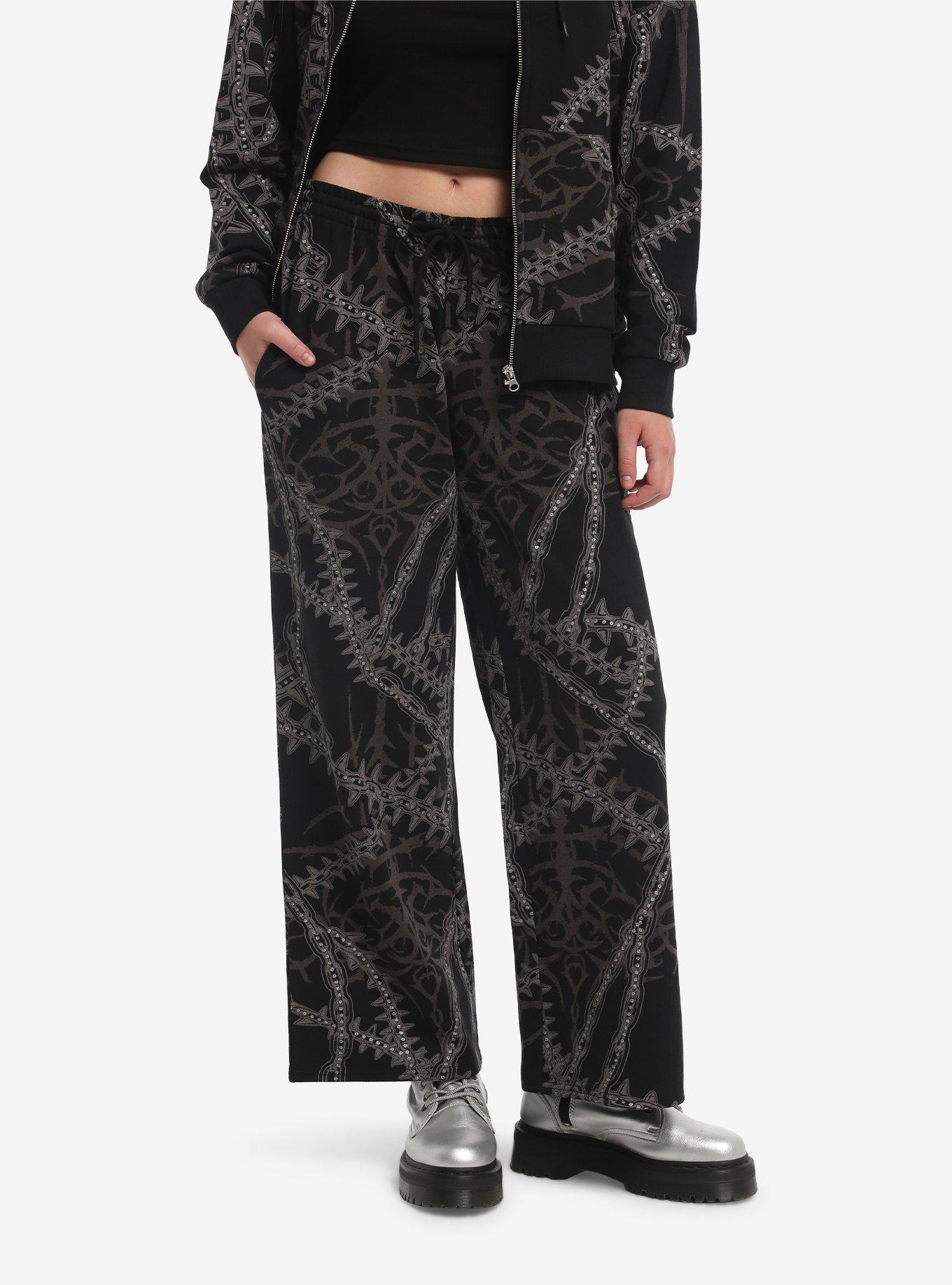 SOCIALCOLLISION Social Collision Rhinestone Chain Girls Lounge Pants