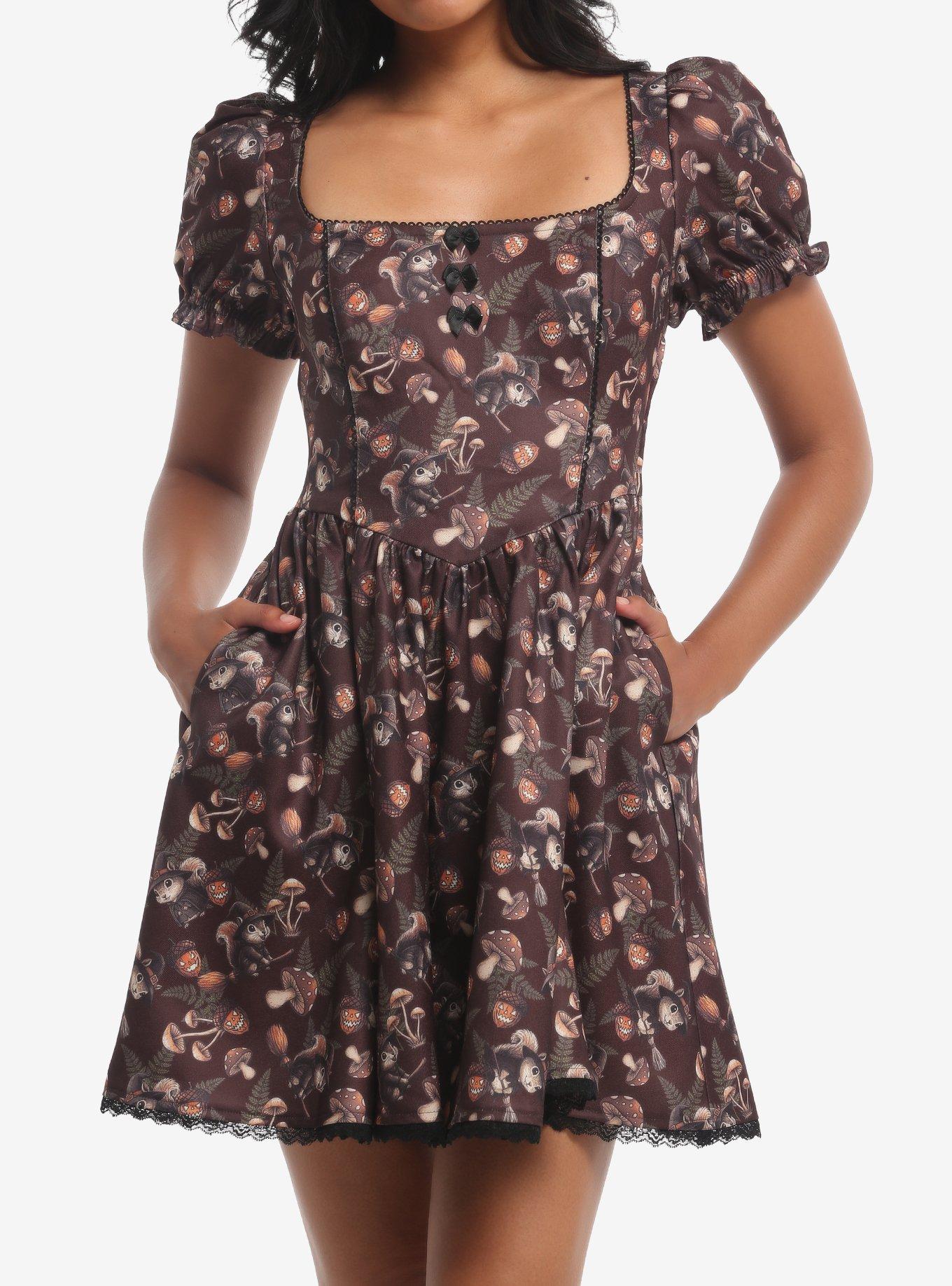 Thorn & Fable Witch Squirrel Mini Dress