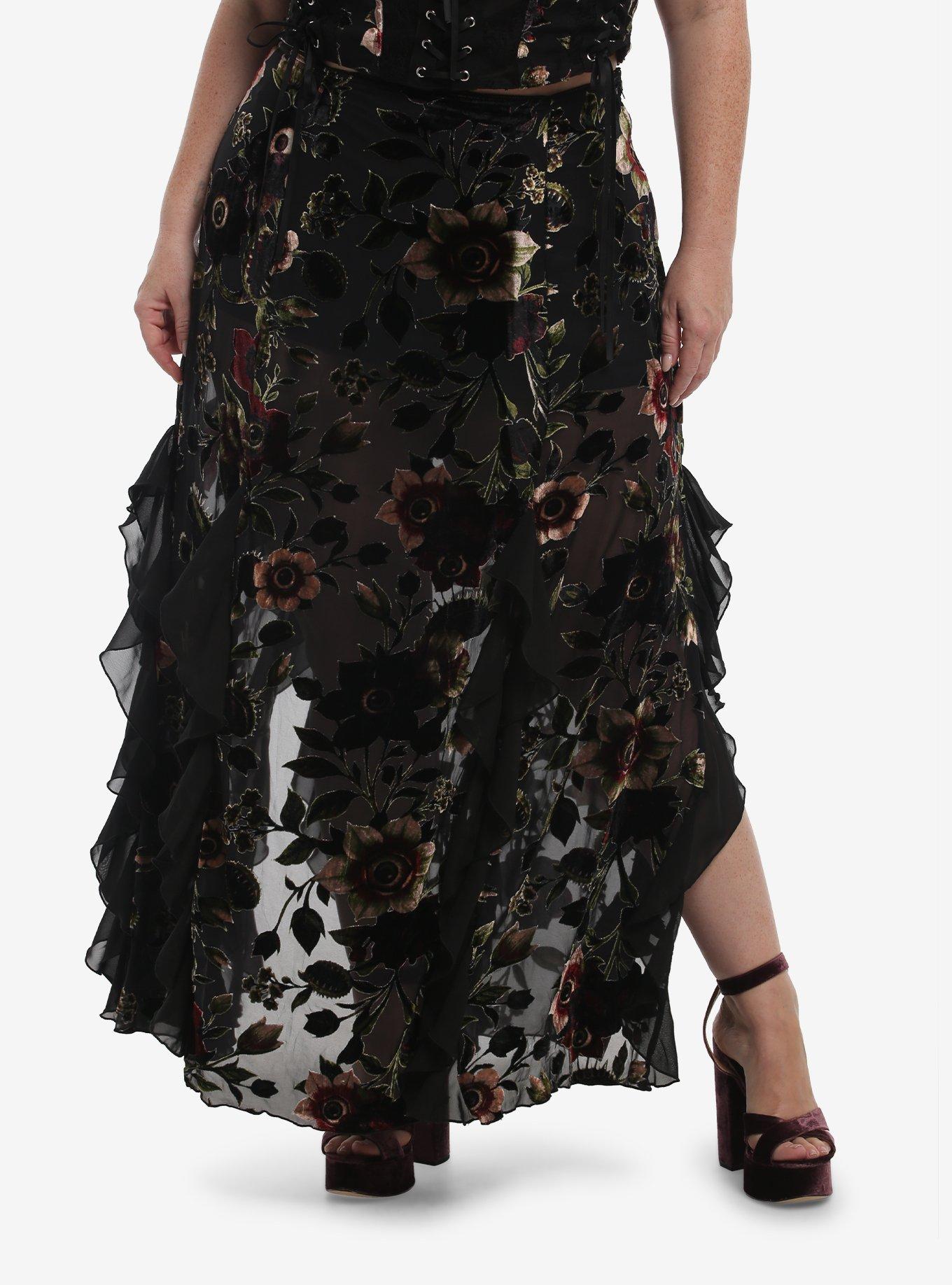 AMERI アメリ DRY FLOWER VELOUR SKIRT M Ameri（アメリ）の「DRY