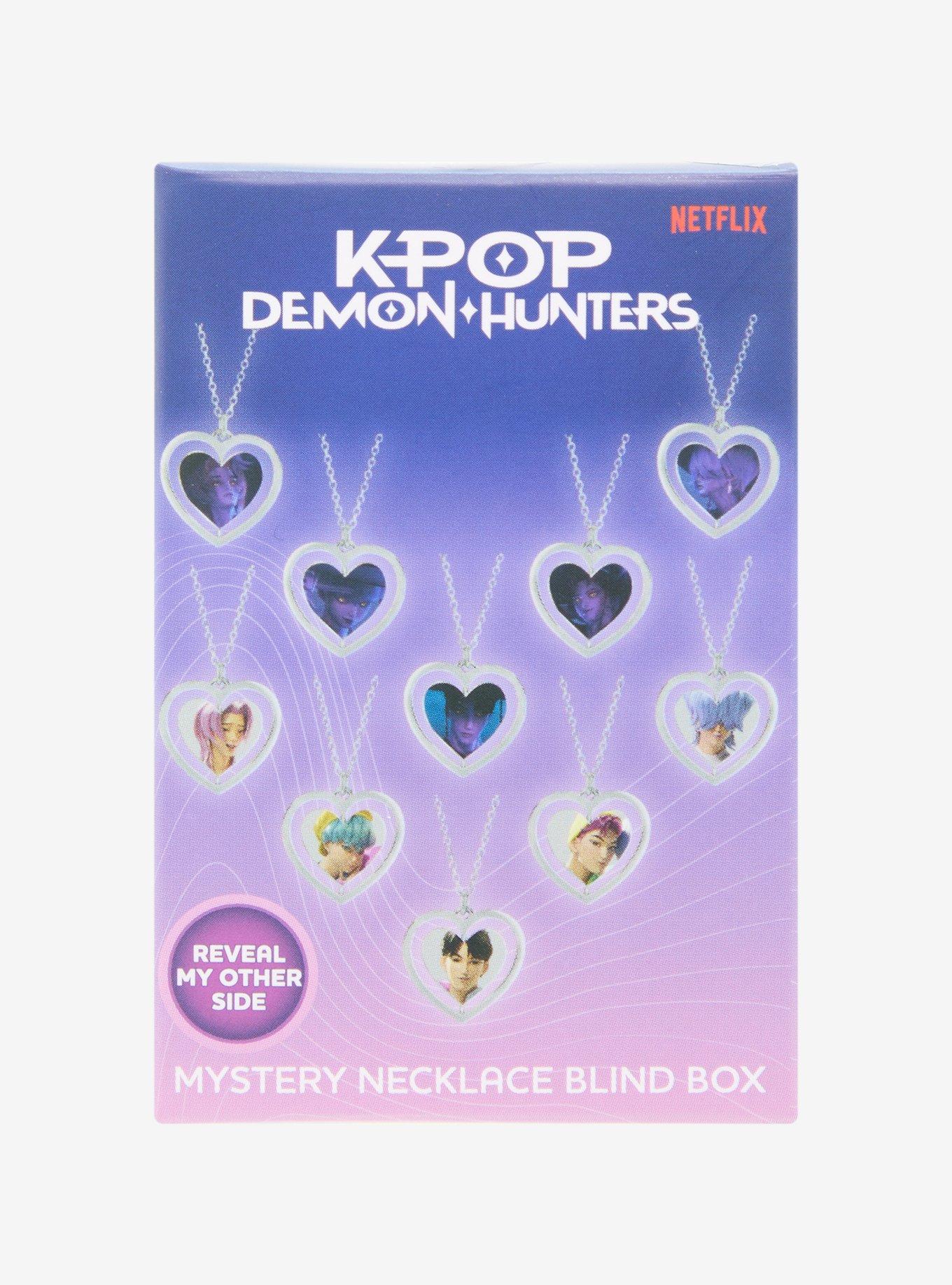 KPop Demon Hunters Saja Boys Heart Double Sided Blind Box Necklace - BoxLunch Exclusive, , hi-res